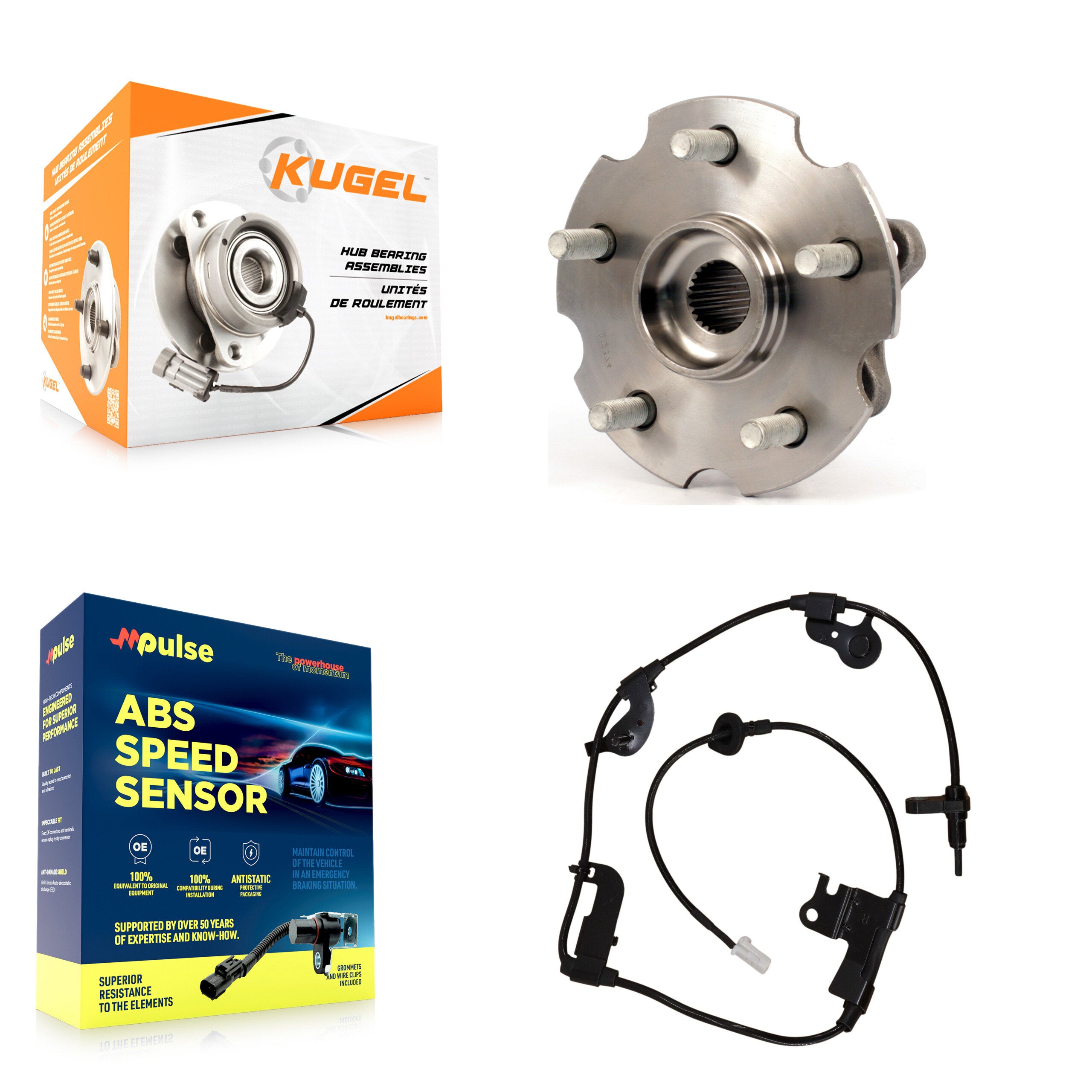 Rear Wheel Hub Bearing And ABS Sensor Kit For Toyota RAV4 AWD with 2.5L 4-Wheel K7S-100448