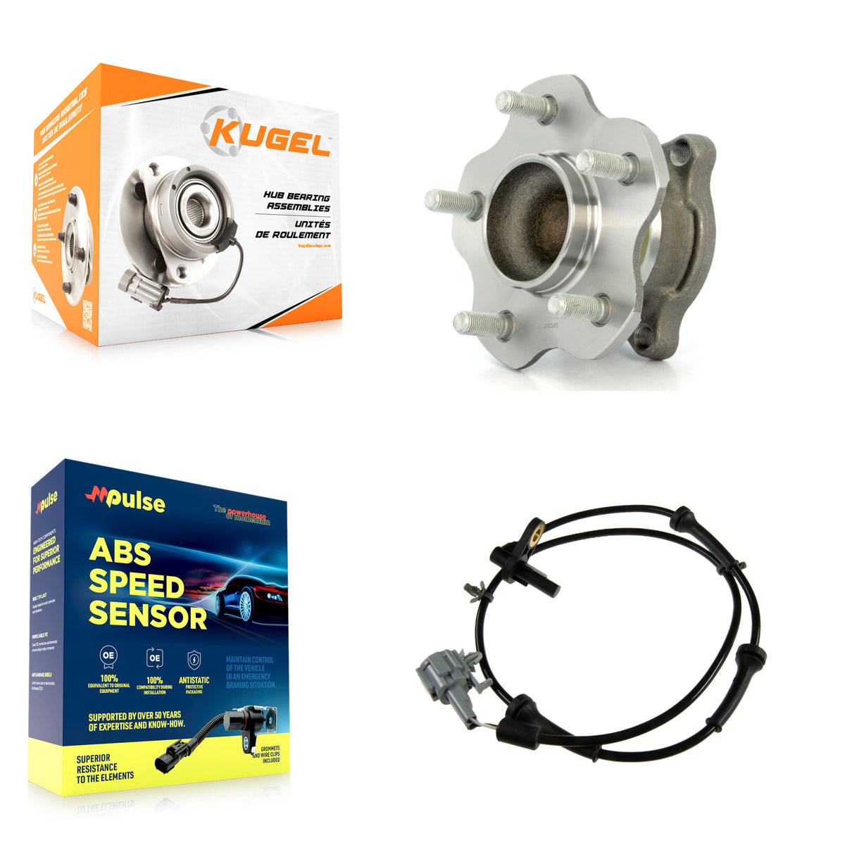 Rear Wheel Hub Bearing And ABS Sensor Kit For 2002-2004 Nissan Altima with Harness K7S-100487