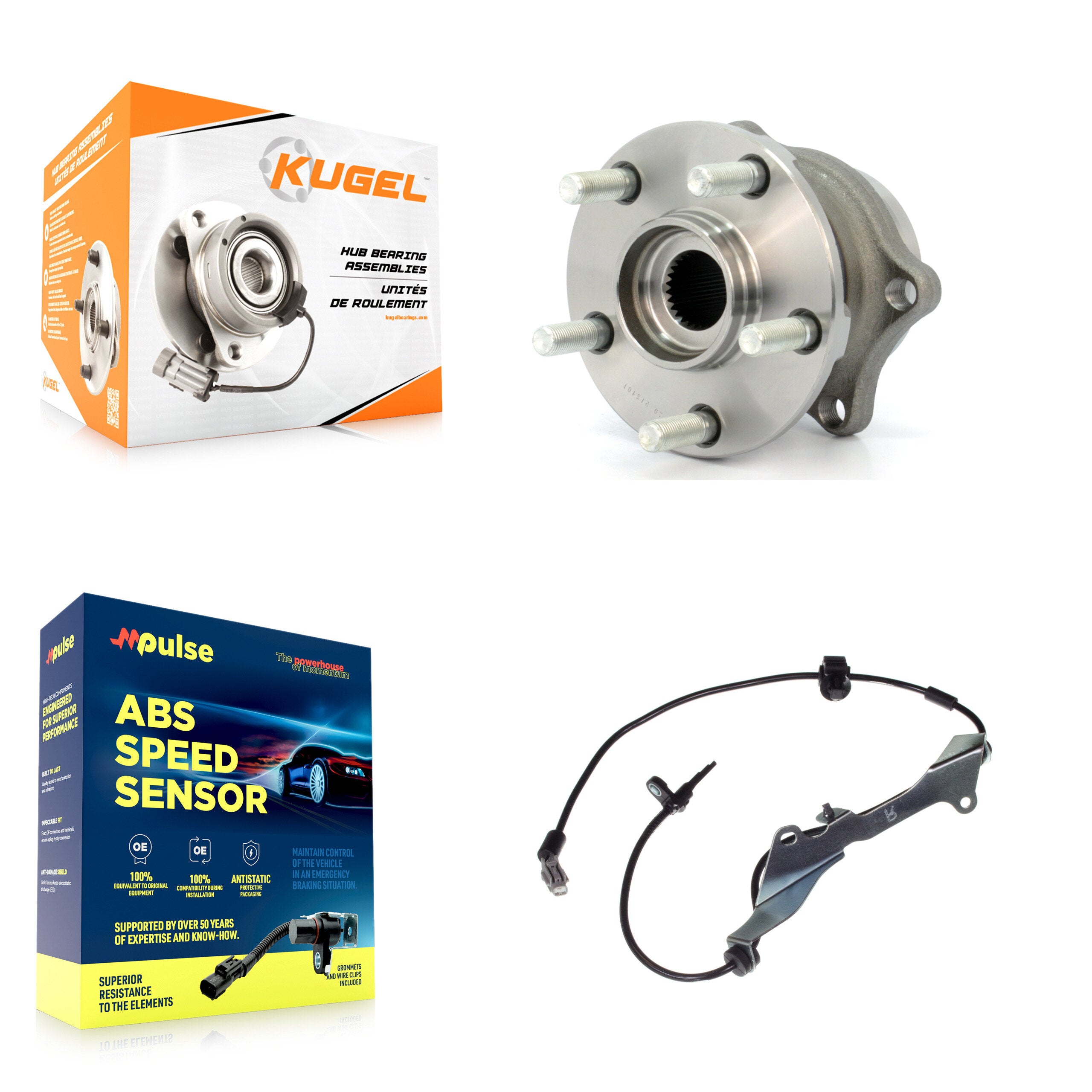 Rear Wheel Hub Bearing ABS Sensor Kit For 2009-2013 Subaru Forester 2.5L with 4-Wheel K7S-100522