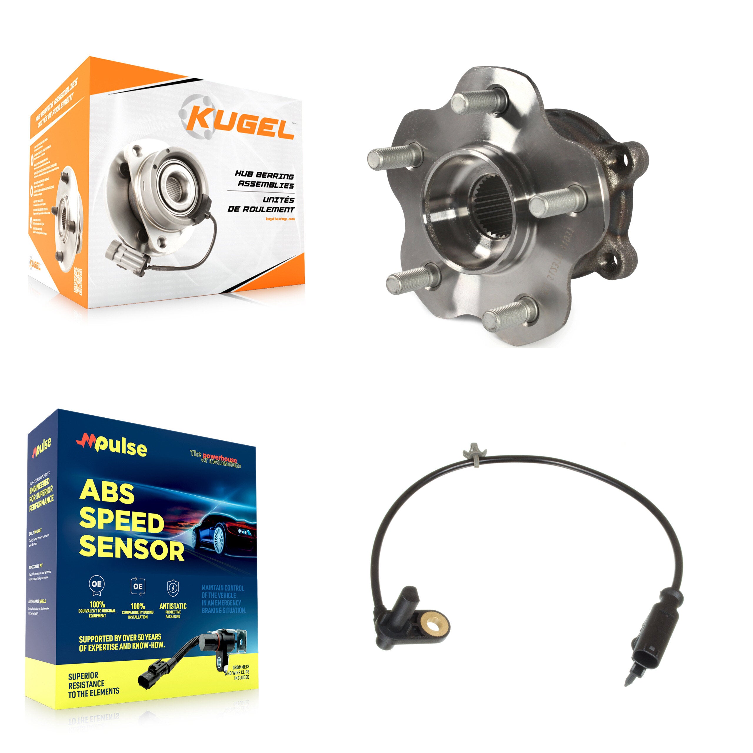 Rear Wheel Hub Bearing & ABS Sensor Kit For INFINITI G37 QX50 Nissan 370Z EX35 EX37 Q60 Z K7S-100540