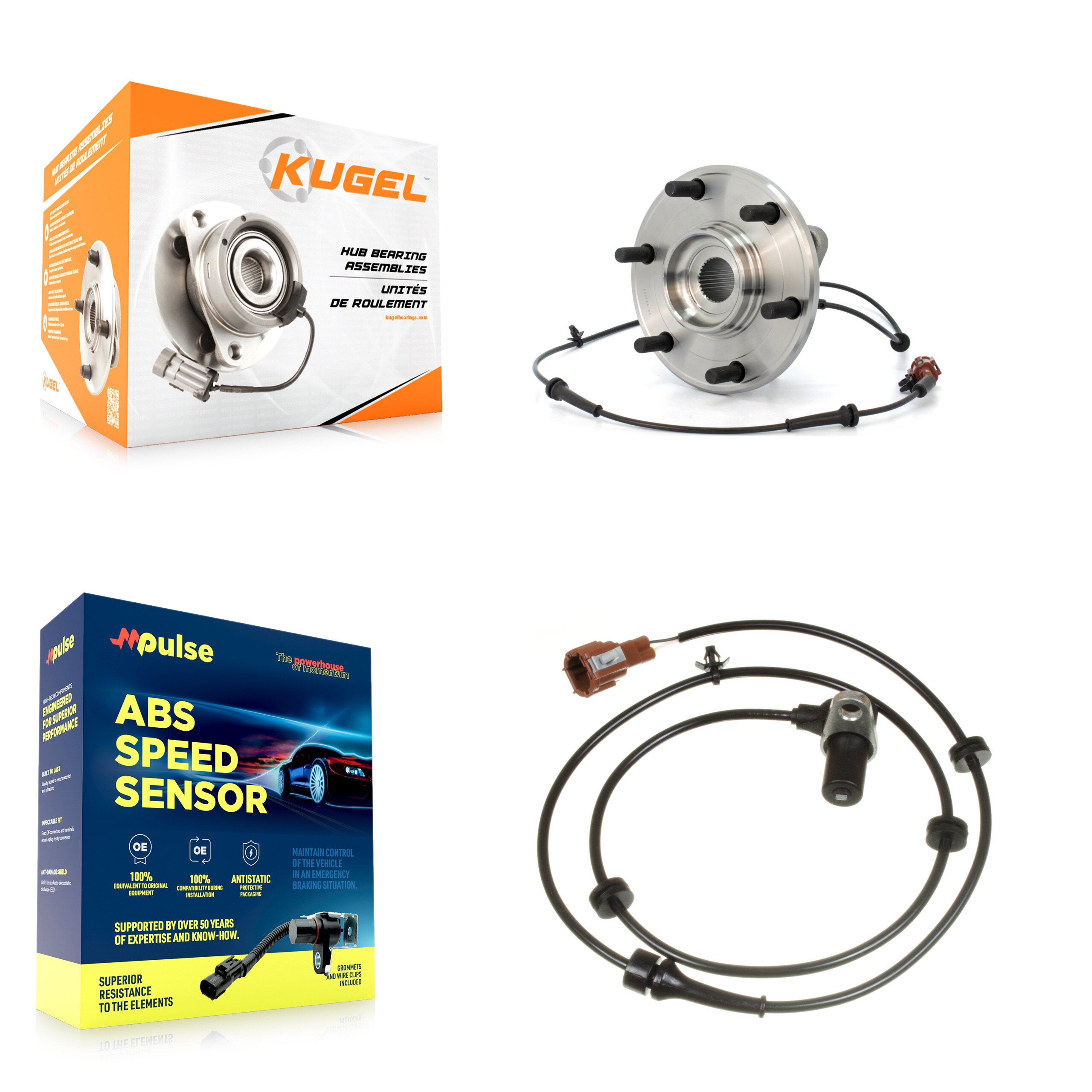 Rear Wheel Hub Bearing Extra Sensor Kit For 2004 Nissan Pathfinder 3.5L with 4-Wheel ABS K7S-100545