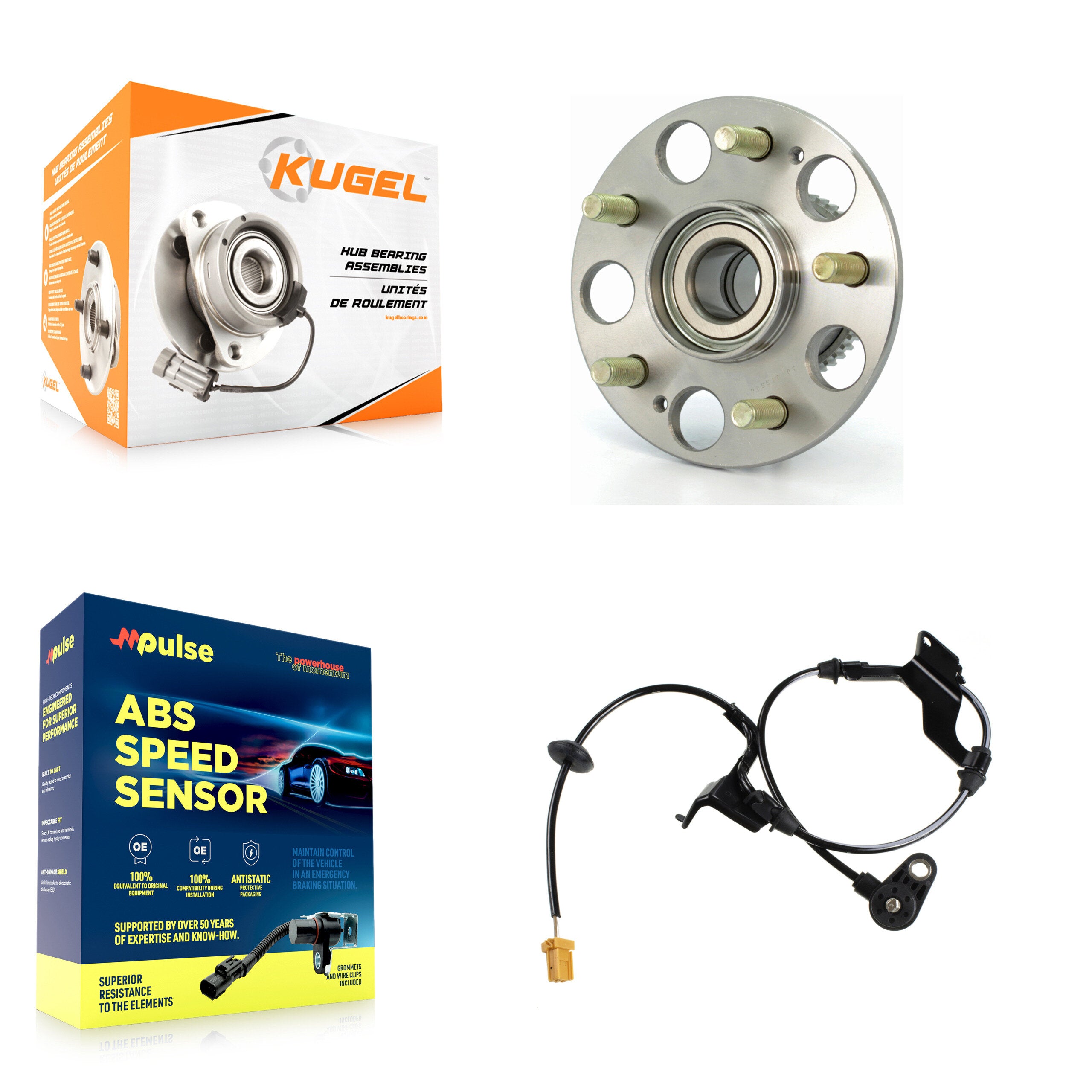 Rear Wheel Hub Bearing & Sensor Kit For 2004-2005 Honda Civic Built In Japan with Harness K7S-100555