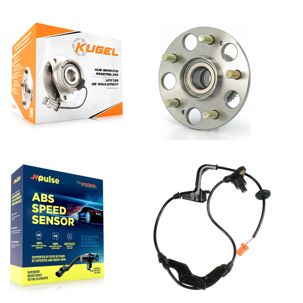 Rear Wheel Hub Bearing & Sensor Kit For Honda Civic Si with 1.7L Built in US Harness K7S-100557