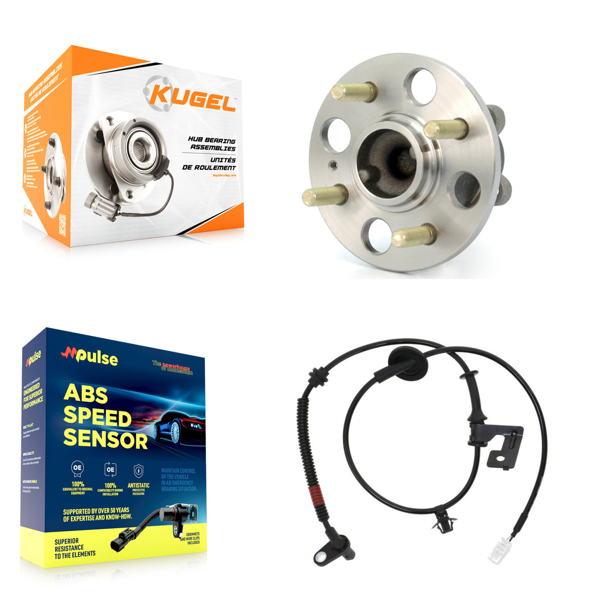 Rear Wheel Hub Bearing Extra ABS Sensor Kit For 2011 Hyundai Accent 1.6L with 4-Wheel K7S-100581