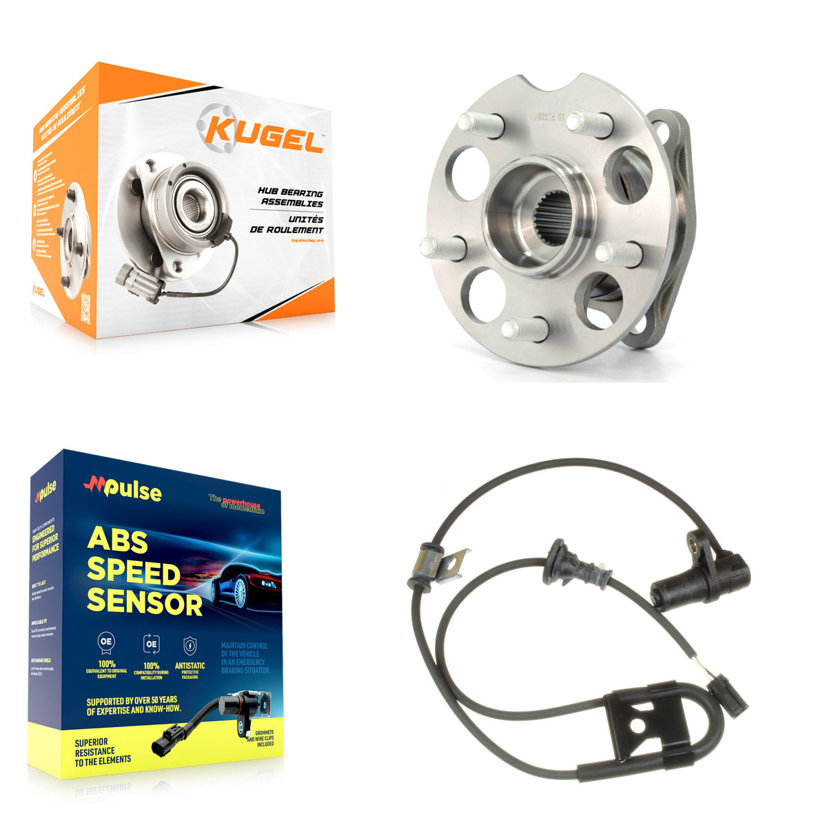 Rear Wheel Hub Bearing & Sensor Kit For 2006 Toyota Highlander AWD with 2.4L 4-Wheel ABS K7S-100587