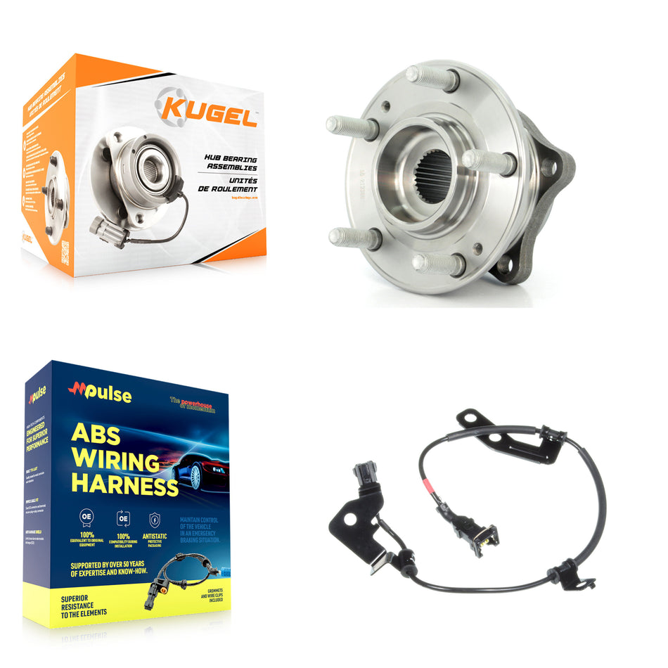 Rear Wheel Hub Bearing Sensor Kit For 16 Hyundai Santa Fe Sport AWD with 2.4L 4-Wheel ABS K7S-100611