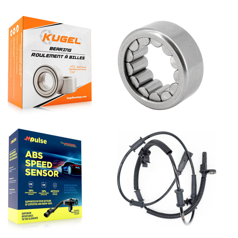 Rear Wheel Bearing ABS Sensor Kit For Ford E-150 4.6L 5.4L with 4-Wheel Harness K7S-100644