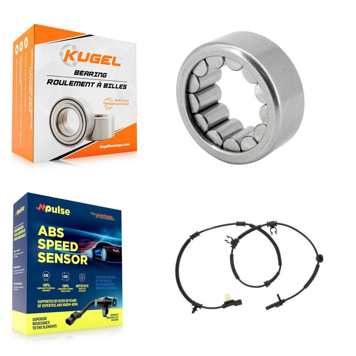 Rear Wheel Bearing And ABS Sensor Kit For Ford F-150 with Harness K7S-100647