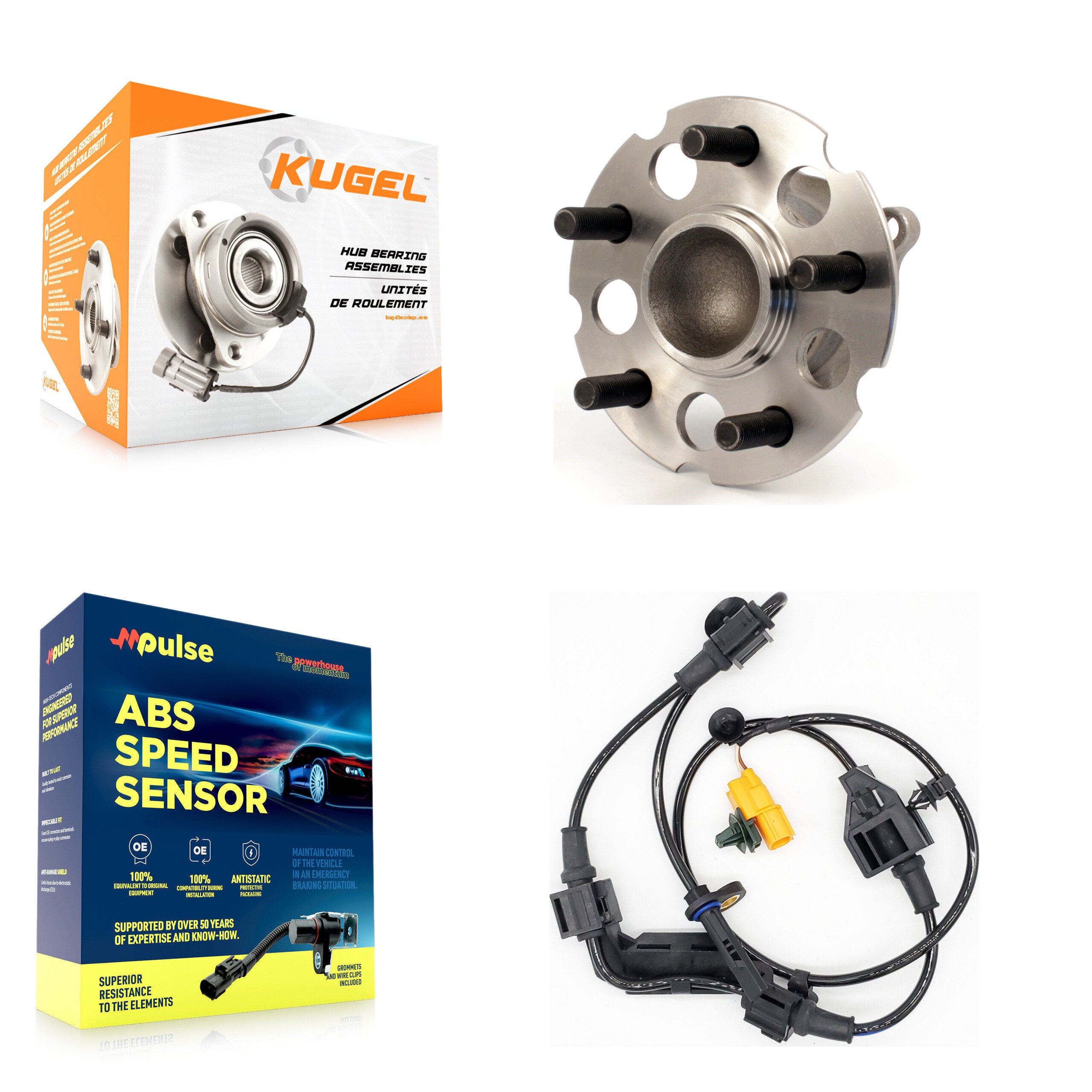 Rear Wheel Hub Bearing & Sensor Kit For Honda Odyssey 3.5L with 4-Wheel ABS Harness K7S-100691