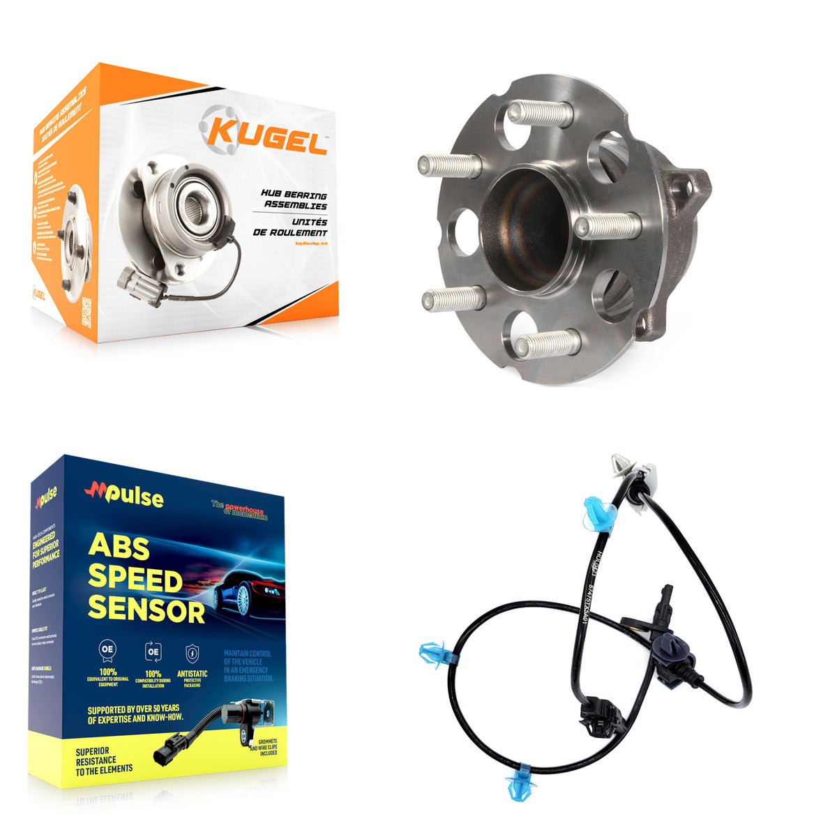 Rear Wheel Hub Bearing And ABS Sensor Kit For Acura RDX FWD with 3.5L 4-Wheel K7S-100698