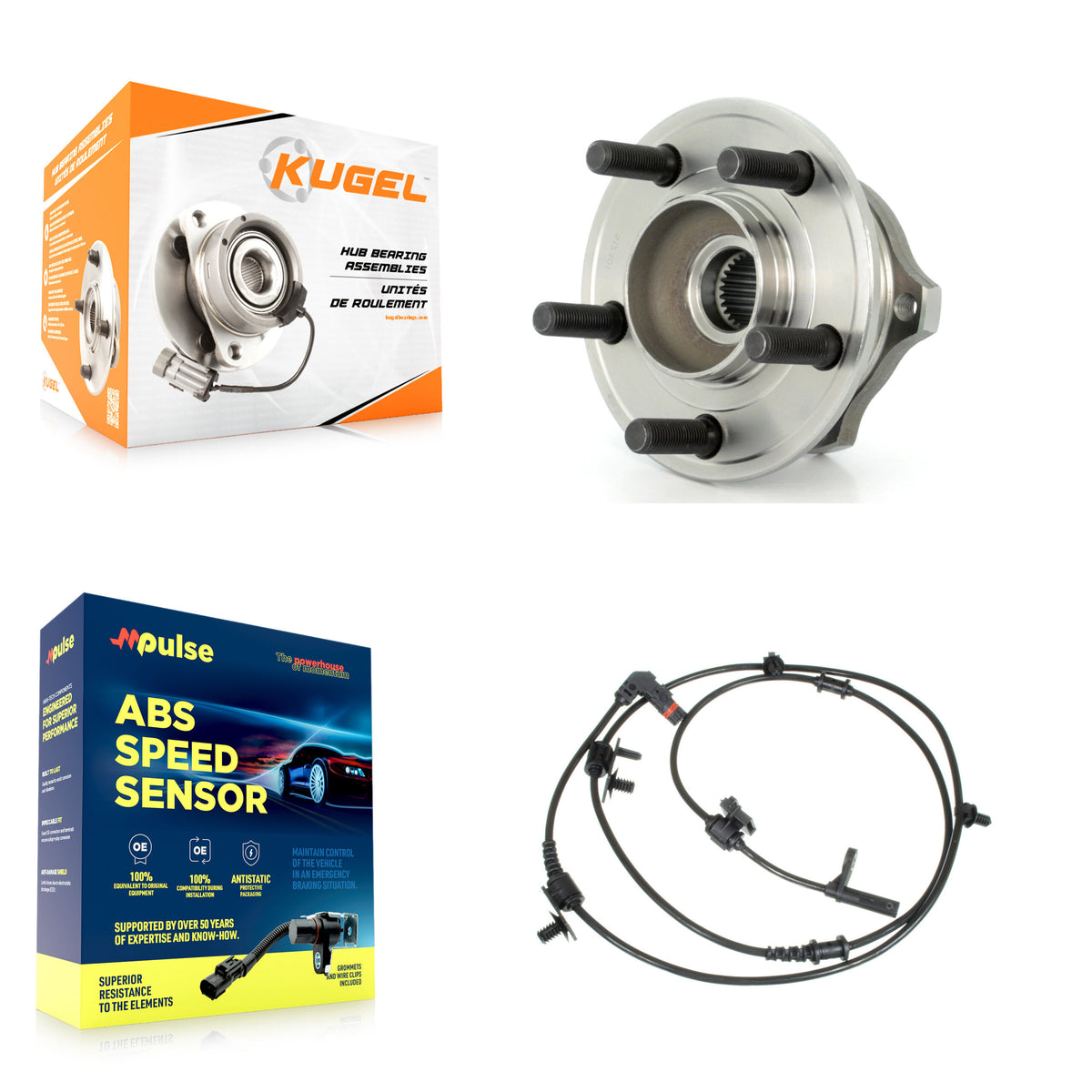 Rear Wheel Hub Bearing ABS Sensor Kit For Chrysler 300 Dodge Charger Magnum with Harness K7S-100723