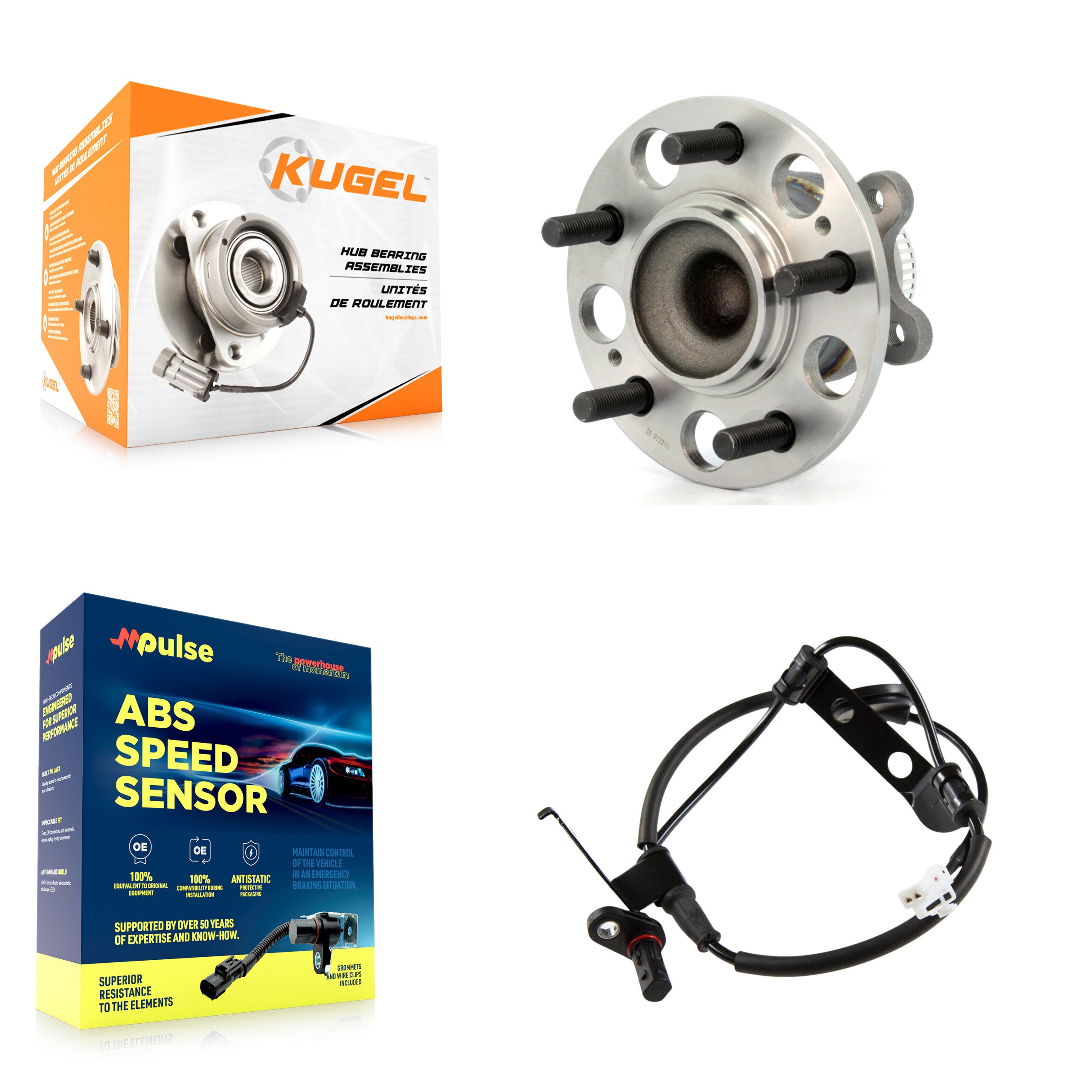 Rear Wheel Hub Bearing Sensor Kit For Hyundai Elantra 2.0L with 4-Wheel ABS Harness K7S-100734