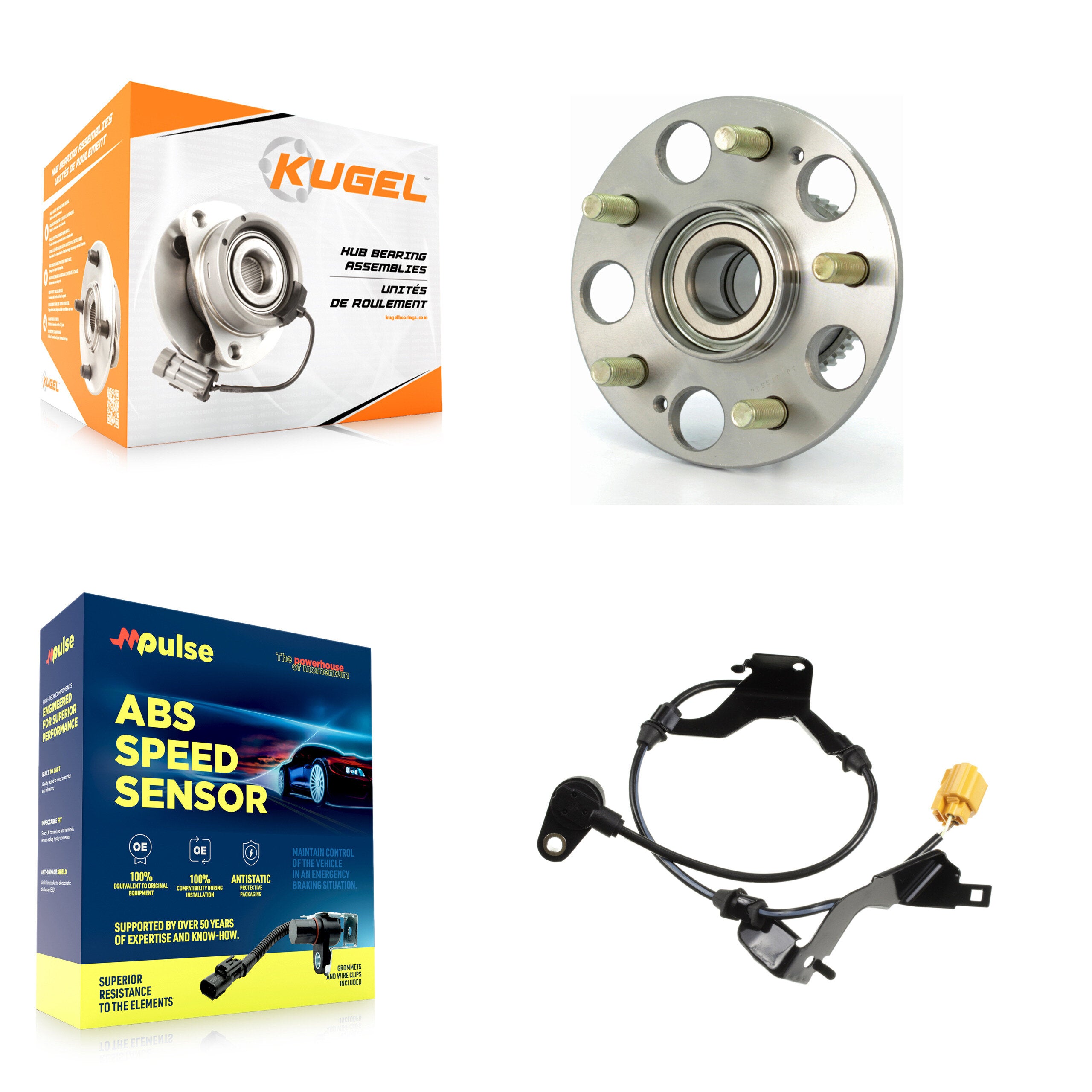 Rear Wheel Hub Bearing & Sensor Kit For 2004-2005 Honda Civic Built In Japan with Harness K7S-100768
