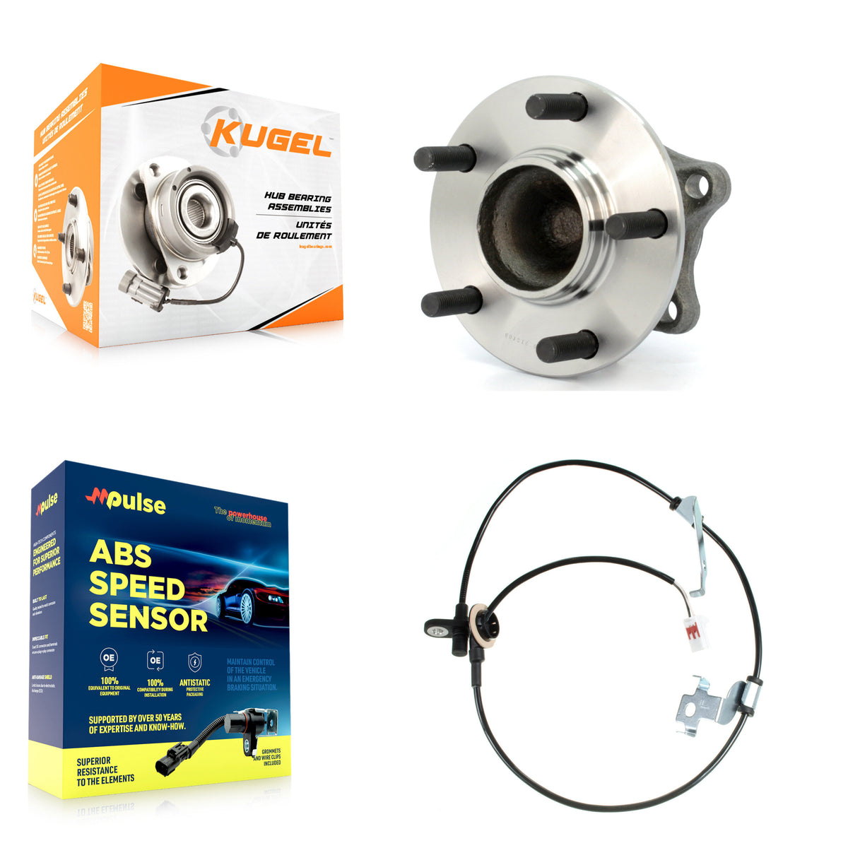 Rear Wheel Hub Bearing ABS Sensor Kit For Mazda 6 3.7L 2.5L with 4-Wheel Harness K7S-100776