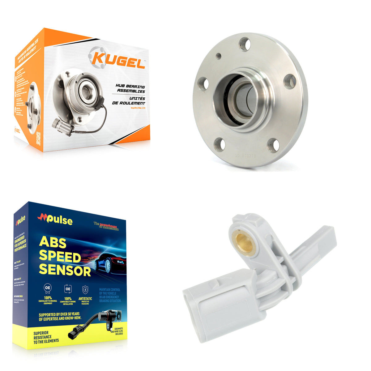 Rear Wheel Hub Bearing & Sensor Kit For 19-20 Volkswagen Arteon FWD with 2.0L 4-Wheel ABS K7S-100805