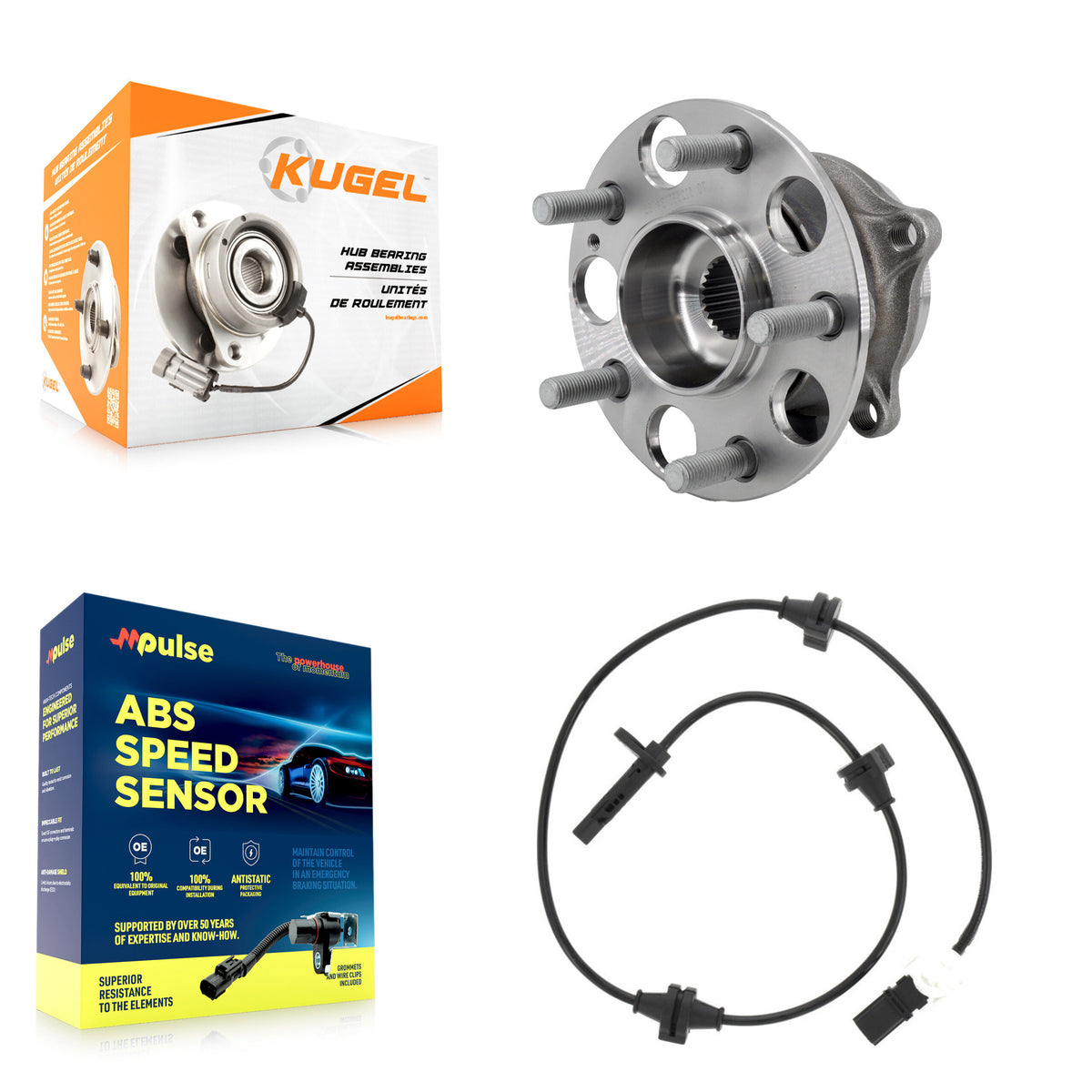 Rear Wheel Hub Bearing & Sensor Kit For 14-16 Acura MDX SH-AWD with AWD 3.5L 4-Wheel ABS K7S-100841