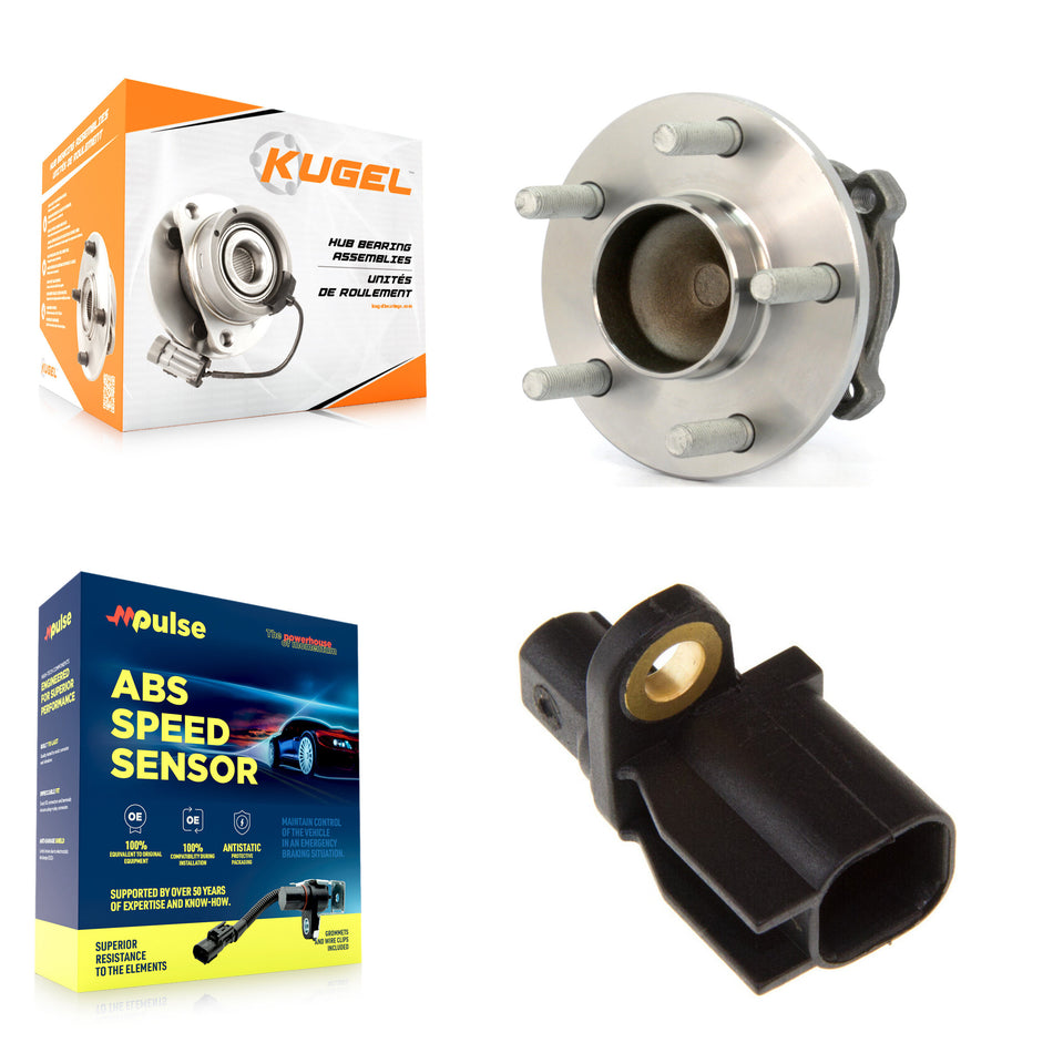 Rear Wheel Hub Bearing Extra ABS Sensor Kit For 2011 Volvo S40 V50 2.5L with 4-Wheel K7S-100902