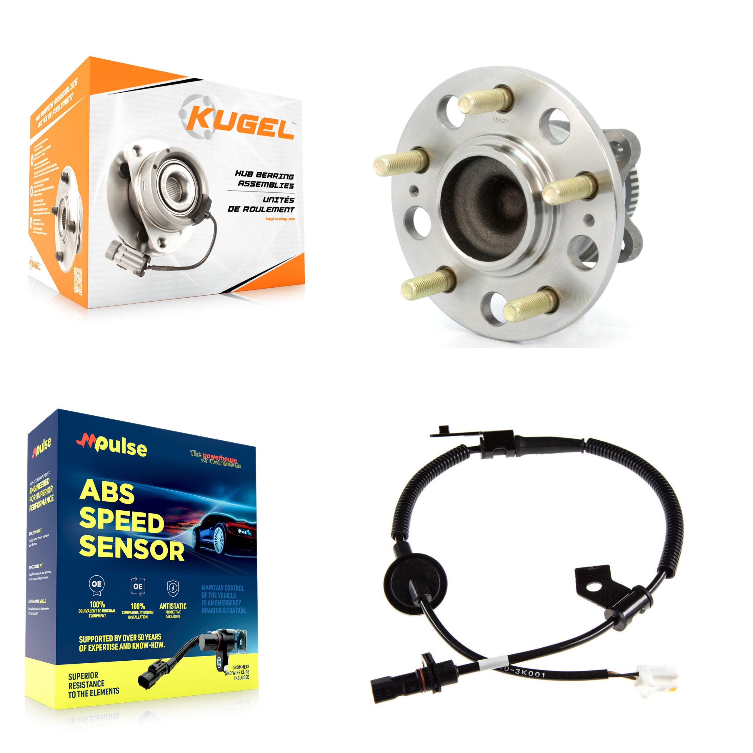 Rear Wheel Hub Bearing & ABS Sensor Kit For 2011 Hyundai Azera 3.3L/3.8L with 4-Wheel K7S-100907