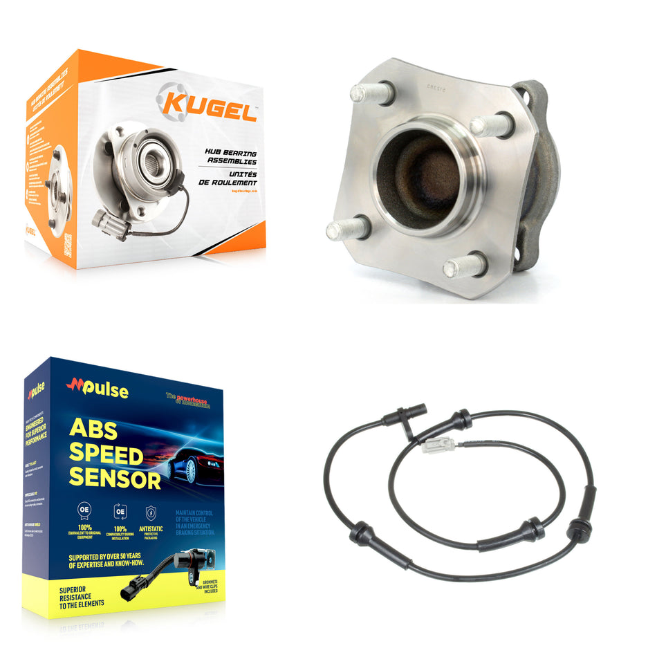 Rear Wheel Hub Bearing & Sensor Kit For 2009 Nissan Sentra 2.0L with Non-ABS Harness K7S-100925