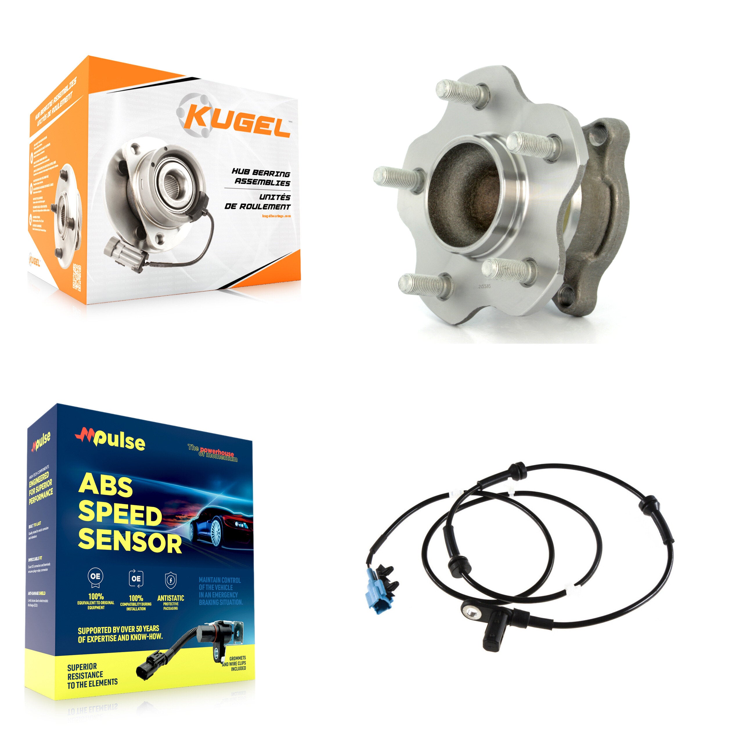 Rear Wheel Hub Bearing ABS Sensor Kit For Nissan Quest 3.5L with 4-Wheel Harness K7S-100927