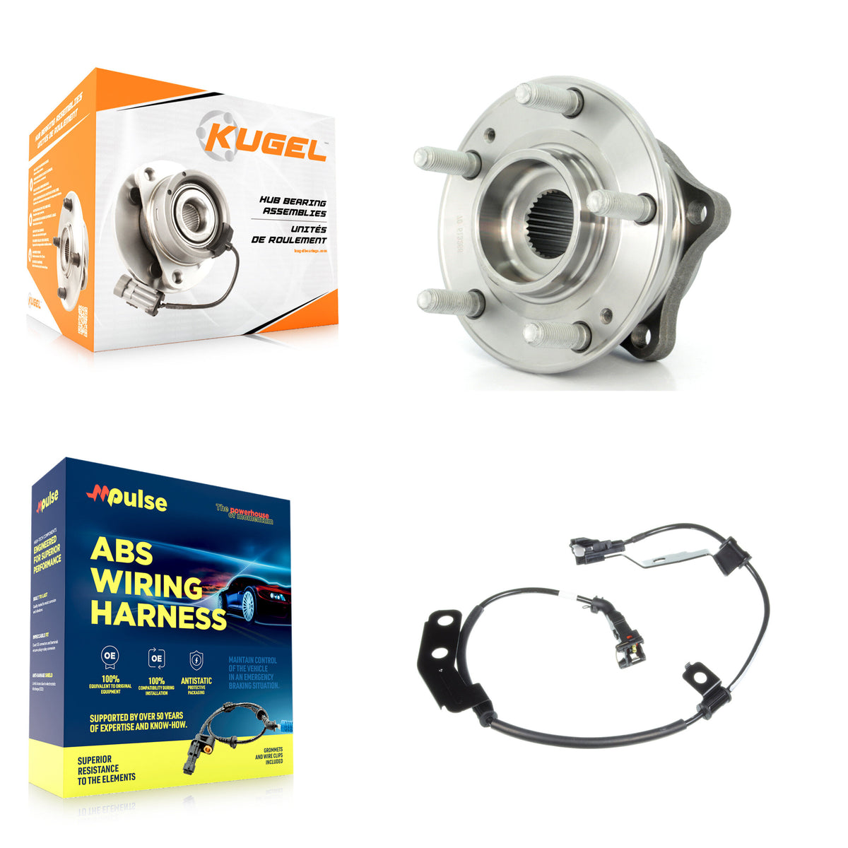 Rear Wheel Hub Bearing Sensor Kit For 16 Hyundai Santa Fe Sport AWD with 2.4L 4-Wheel ABS K7S-100939