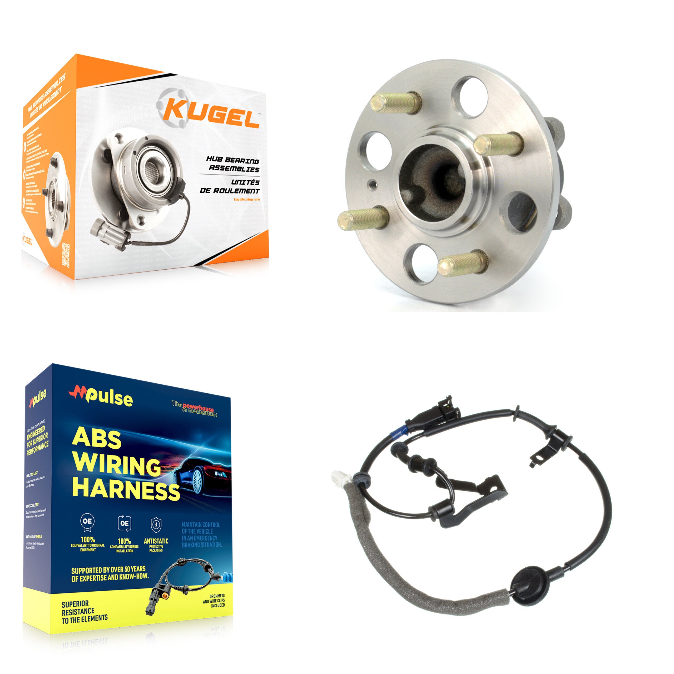 Rear Wheel Hub Bearing And Extra ABS Sensor Kit For 2006-2011 Hyundai Accent 4-Wheel K7S-100951
