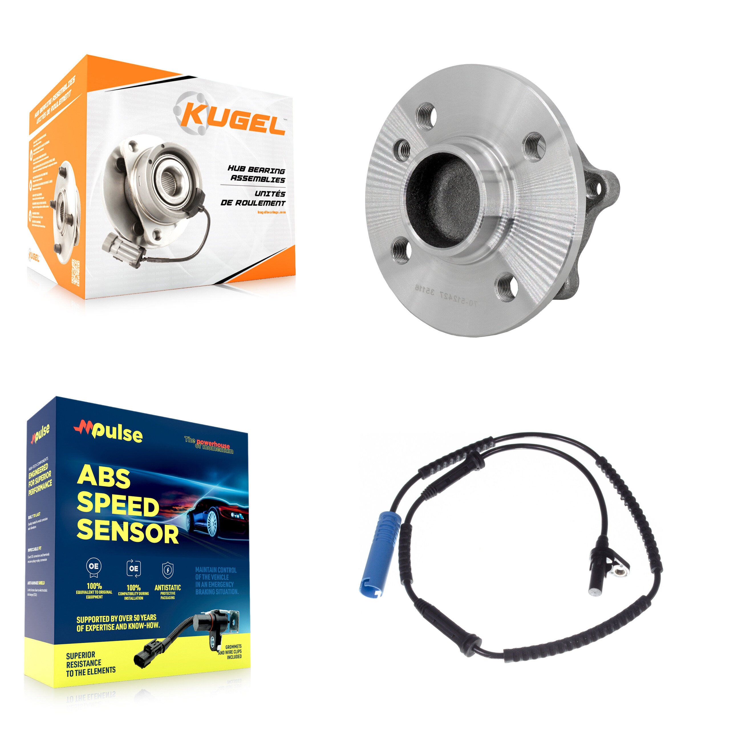 Rear Wheel Hub Bearing ABS Sensor Kit For Mini Cooper 1.6L with 4-Wheel Harness K7S-101545