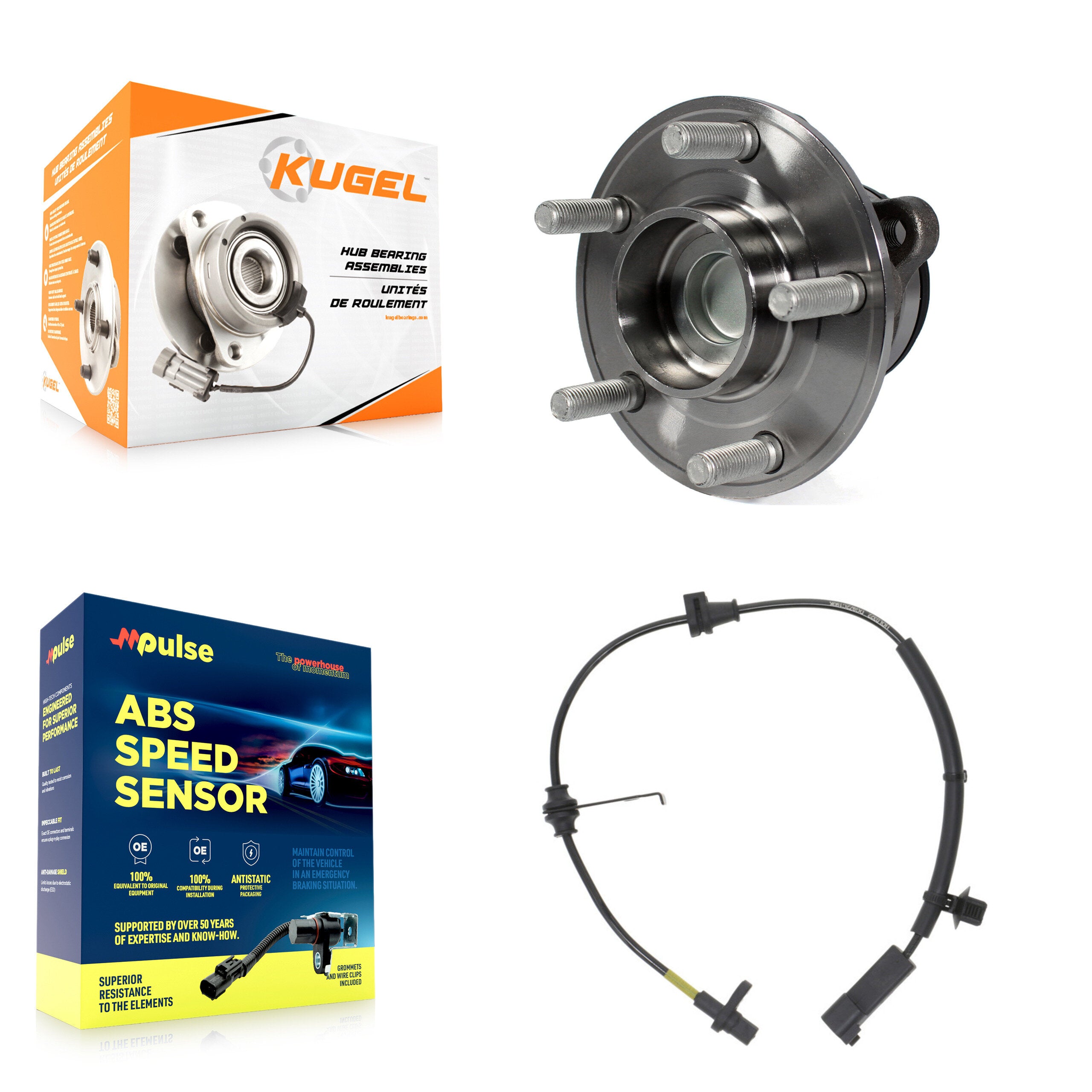 Rear Wheel Hub Bearing And ABS Sensor Kit For Ford Fusion Lincoln MKZ K7S-101556