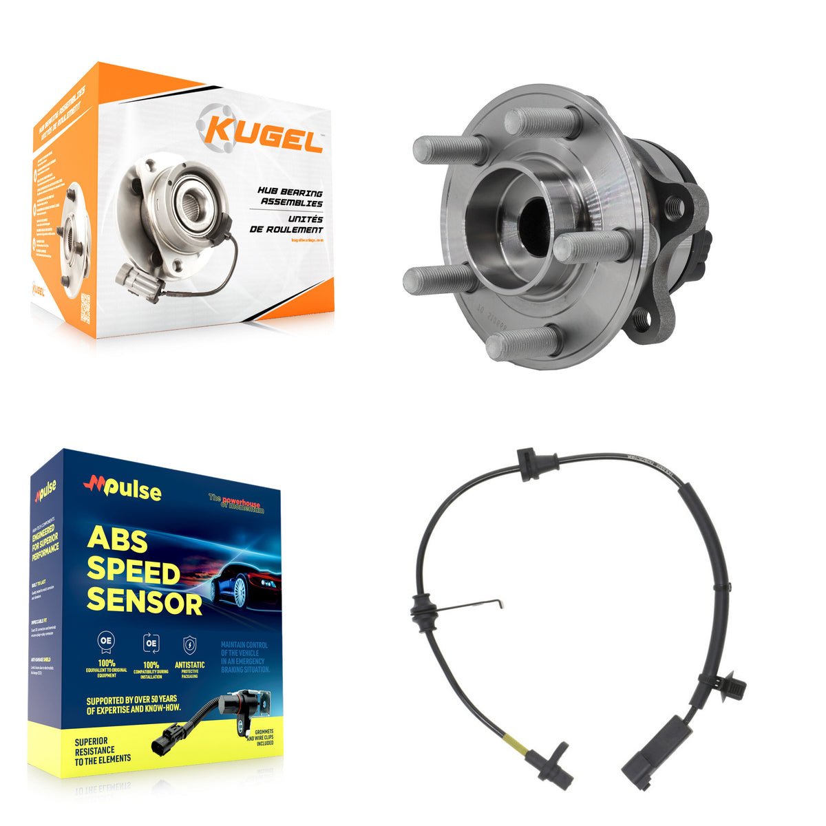 Rear Wheel Hub Bearing And ABS Sensor Kit For Ford Edge Lincoln MKX Continental K7S-101560