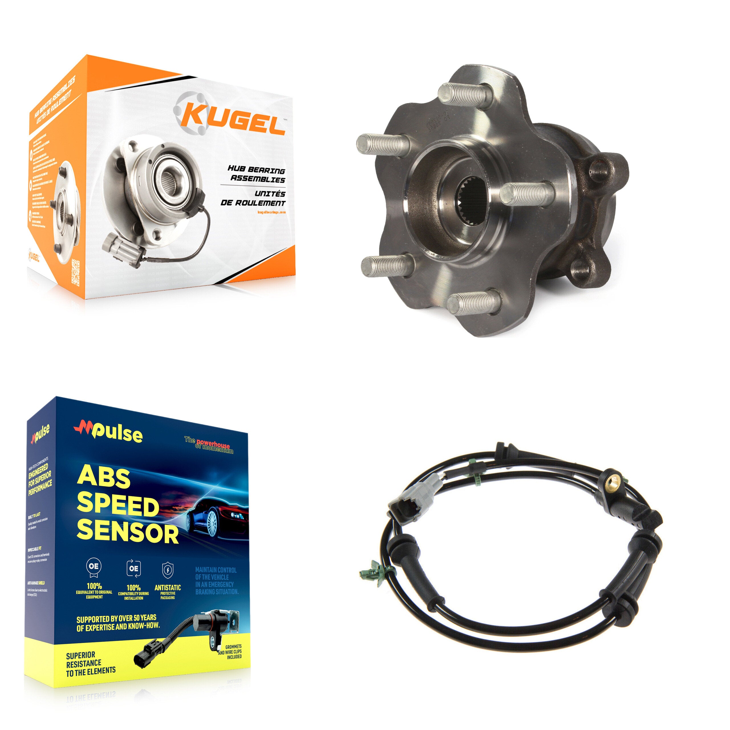 Rear Wheel Hub Bearing Sensor Kit For 14-15 Nissan Rogue Select AWD with 2.5L 4-Wheel ABS K7S-101659