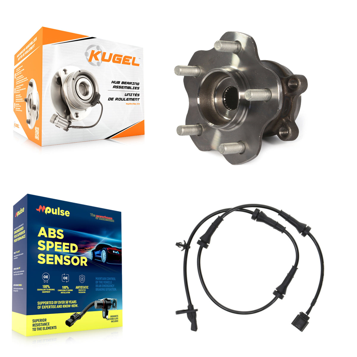 Rear Wheel Hub Bearing & Sensor Kit For 2015-2017 Nissan Juke AWD with 1.6L Harness K7S-101673
