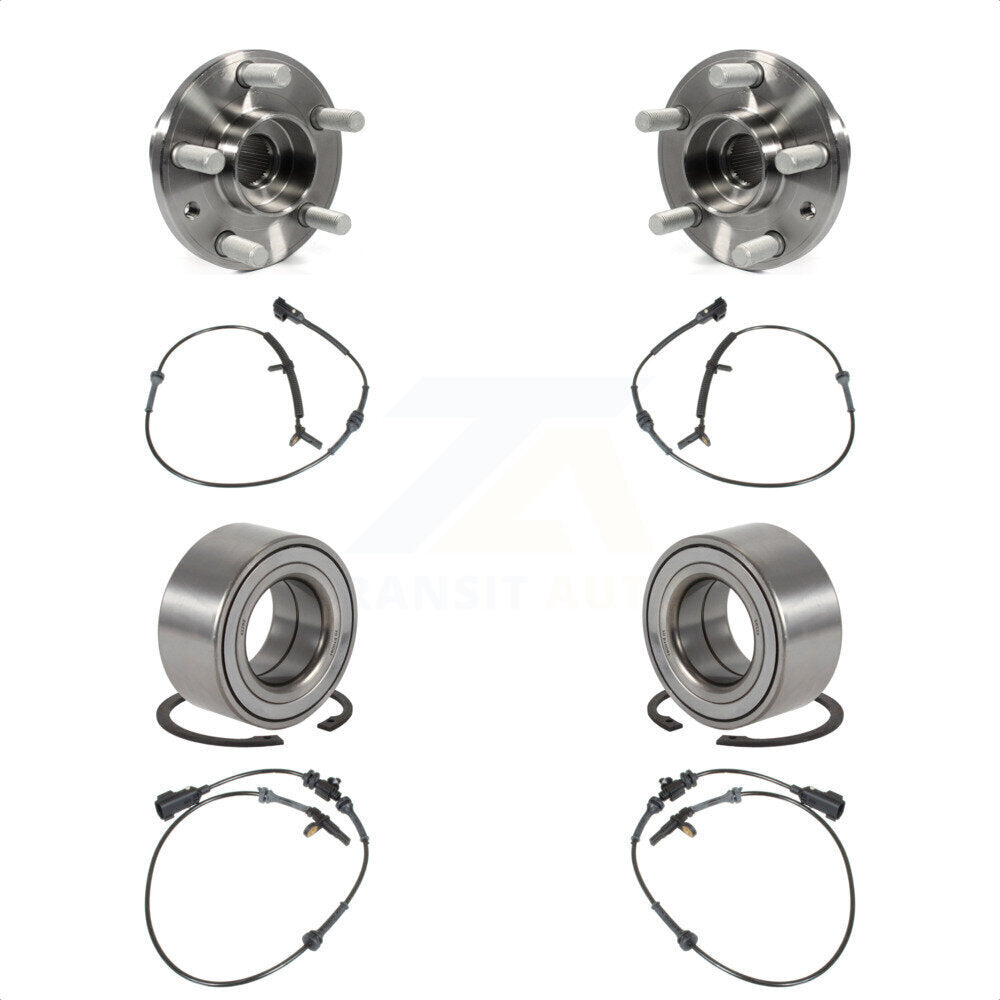Front Rear Wheel Bearing Sensor Kit For Land Rover LR2 3.2L with 4-Wheel ABS Harness K7S-101736