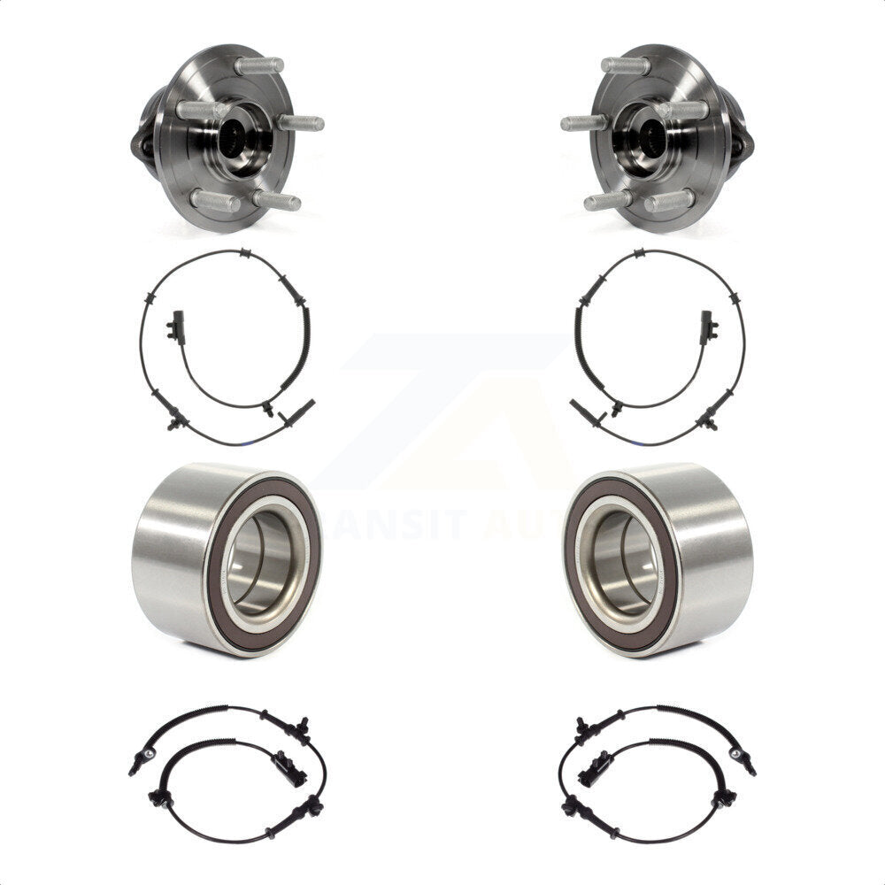 Front Rear Wheel Bearing And ABS Sensor Kit For Jeep Grand Cherokee Dodge Durango WK K7S-101746