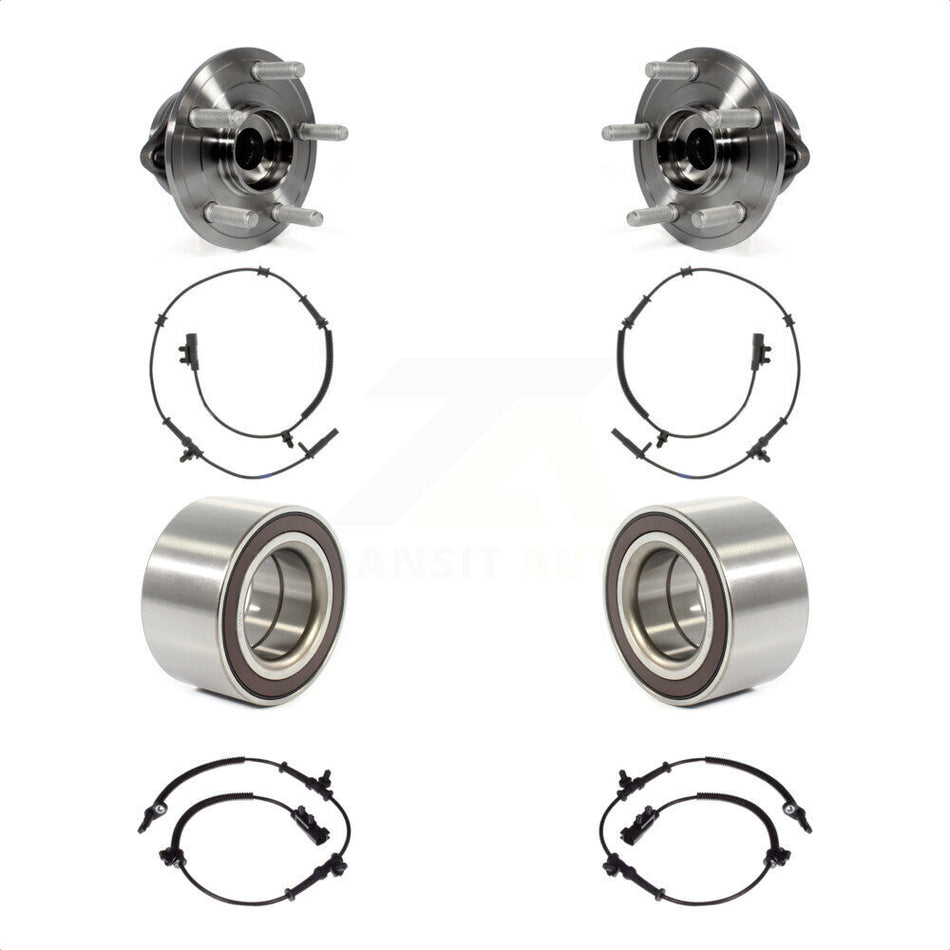 Front Rear Wheel Bearing And ABS Sensor Kit For Jeep Grand Cherokee Dodge Durango WK K7S-101746