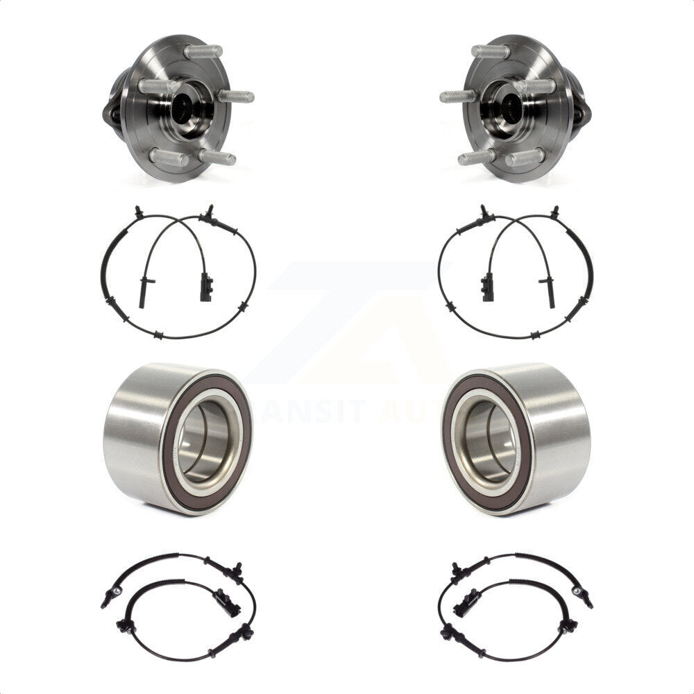 Front Rear Wheel Bearing And ABS Sensor Kit For Jeep Grand Cherokee Dodge Durango WK K7S-101747