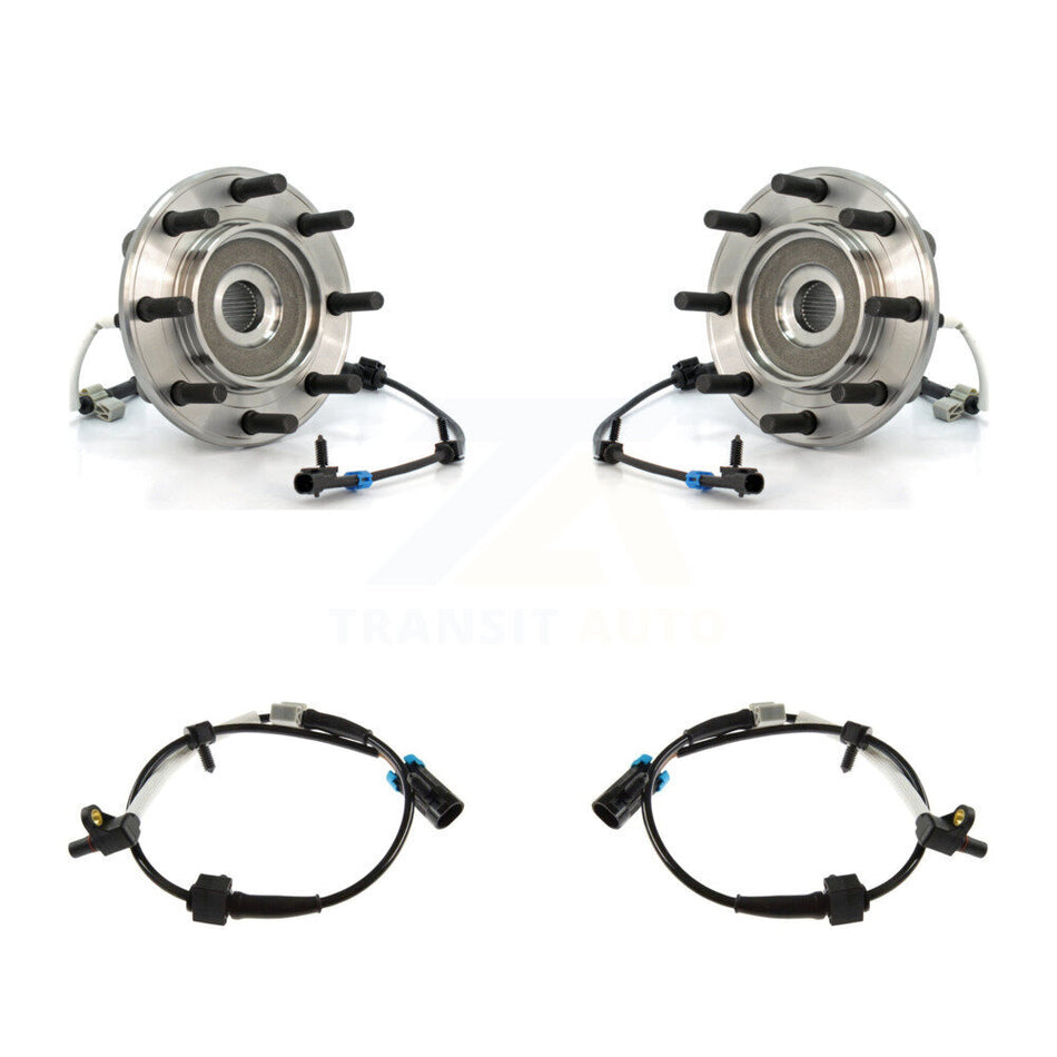 Front Wheel Hub Bearing & Extra ABS Sensor Kit For Chevrolet Silverado 3500 with Harness K7S-101927