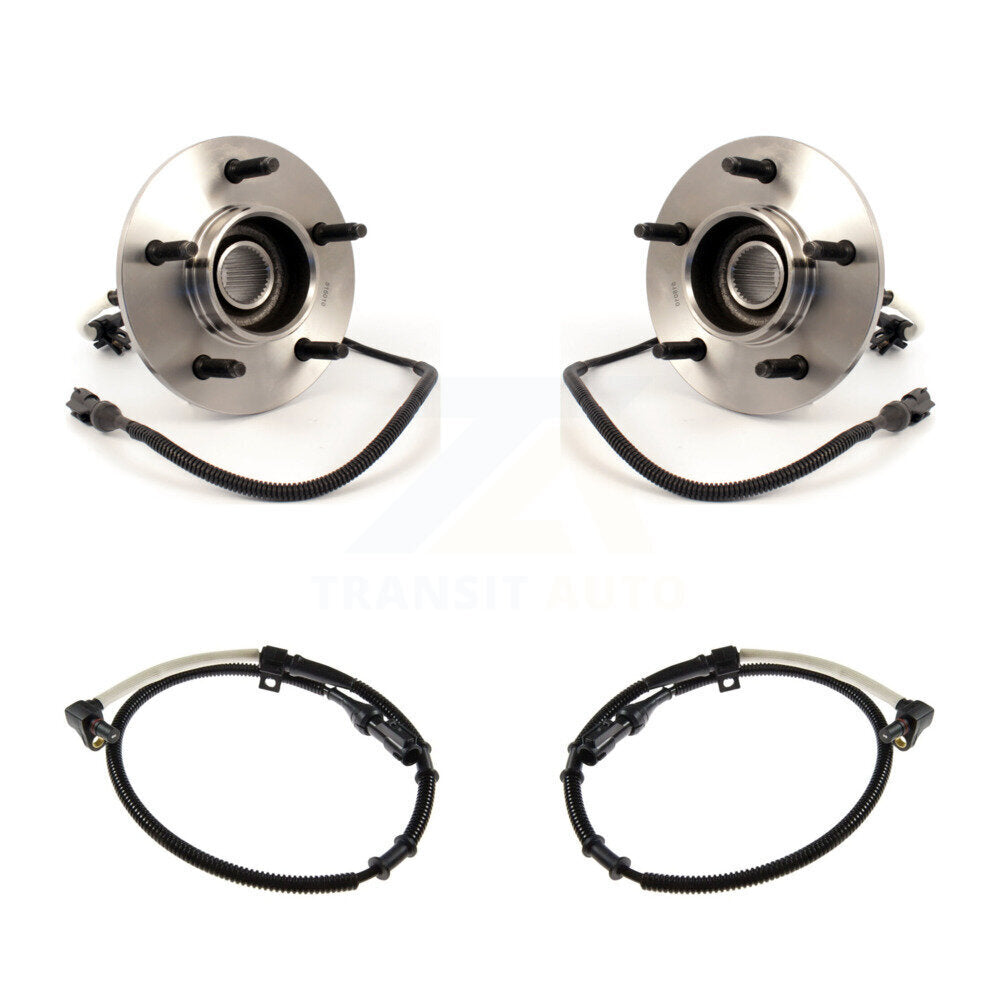 Front Wheel Hub Bearing And Extra ABS Sensor Kit For 1997-1999 Ford F-150 with Harness K7S-101974