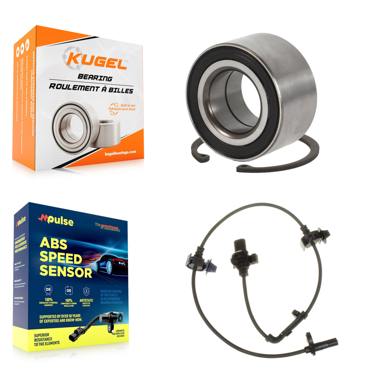 Front Wheel Bearing Sensor Kit For 2007-2008 Honda Civic Not Built in Japan with Harness K7S-102152