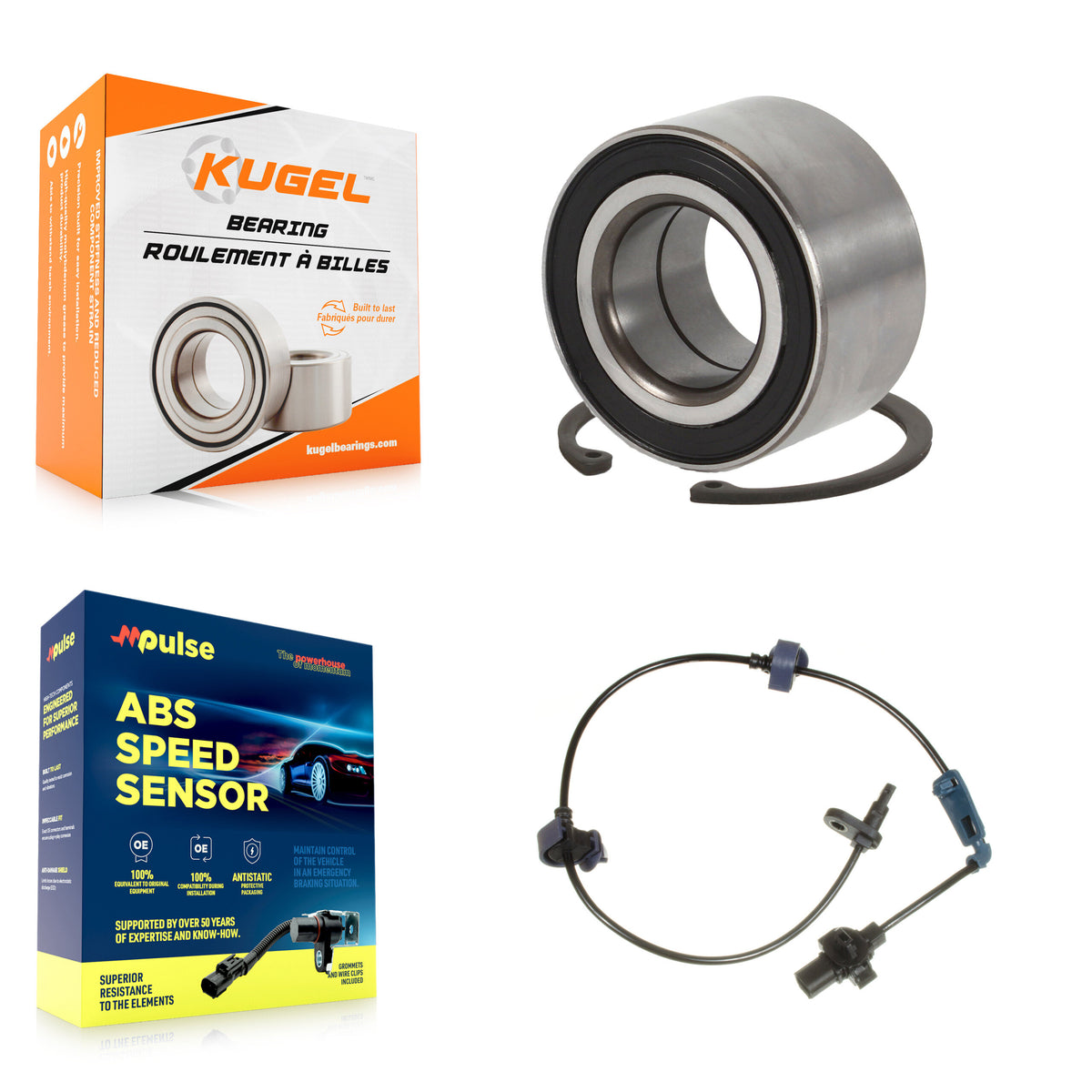 Front Wheel Bearing ABS Sensor Kit For 2007-2008 Honda Civic Built in Japan with Harness K7S-102153