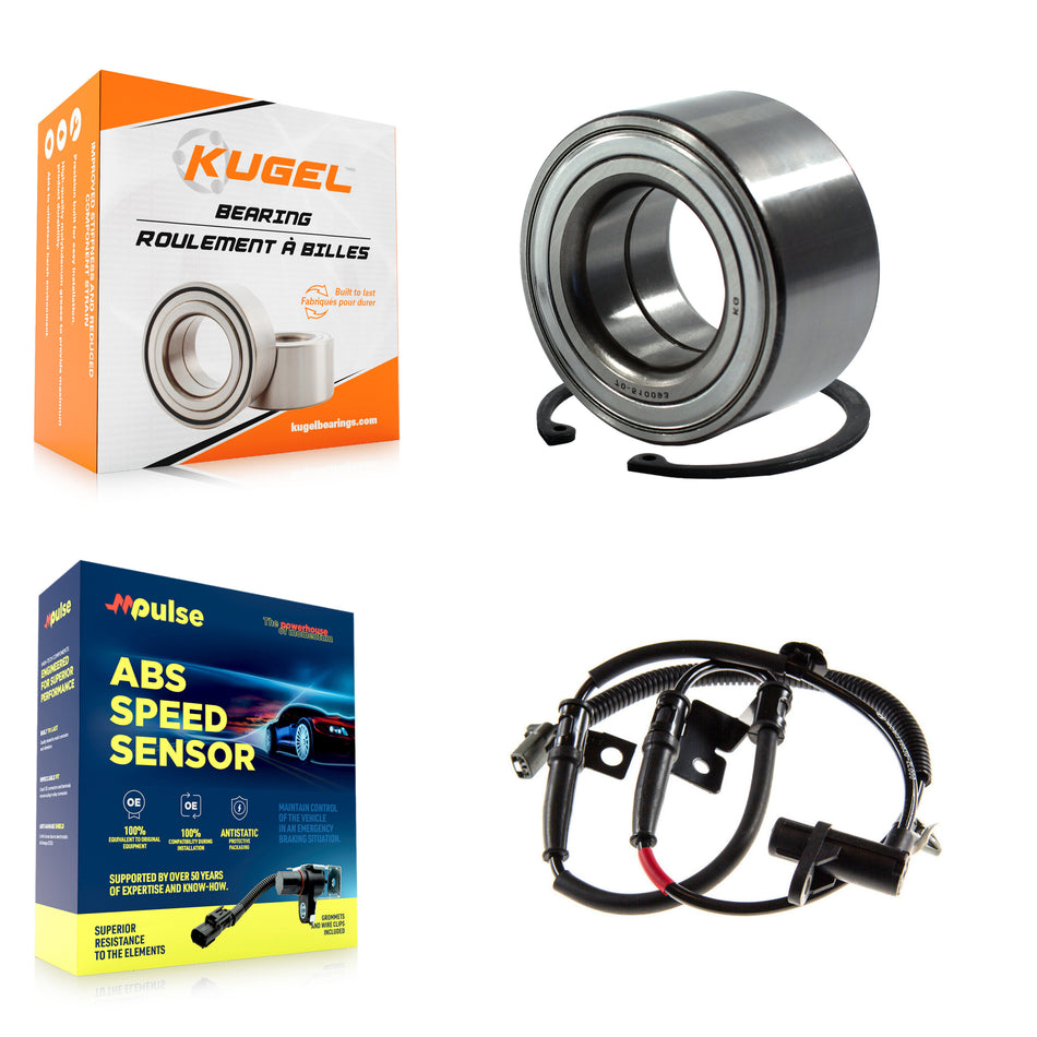 Front Wheel Bearing Sensor Kit For 07 Hyundai Elantra 2.0L with 4-Wheel ABS Harness K7S-102177
