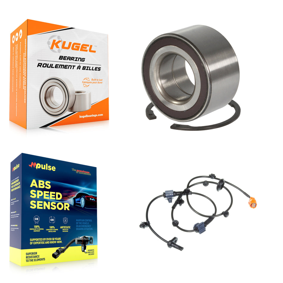 Front Wheel Bearing Sensor Kit For 2007-2008 Honda Fit 1.5L with 4-Wheel ABS Harness K7S-102215