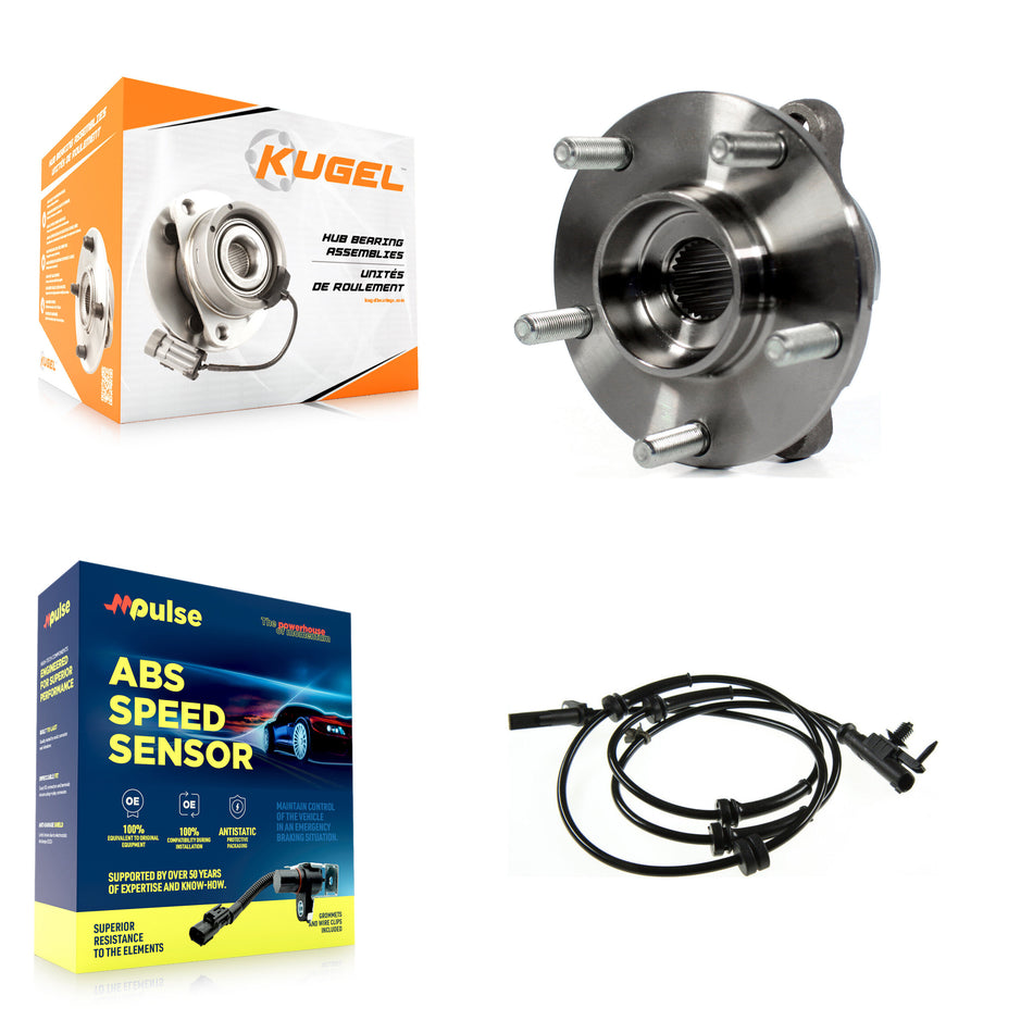Front Wheel Hub Bearing Sensor Kit For 2015 INFINITI Q60 Coupe with AWD 3.7L 4-Wheel ABS K7S-102233
