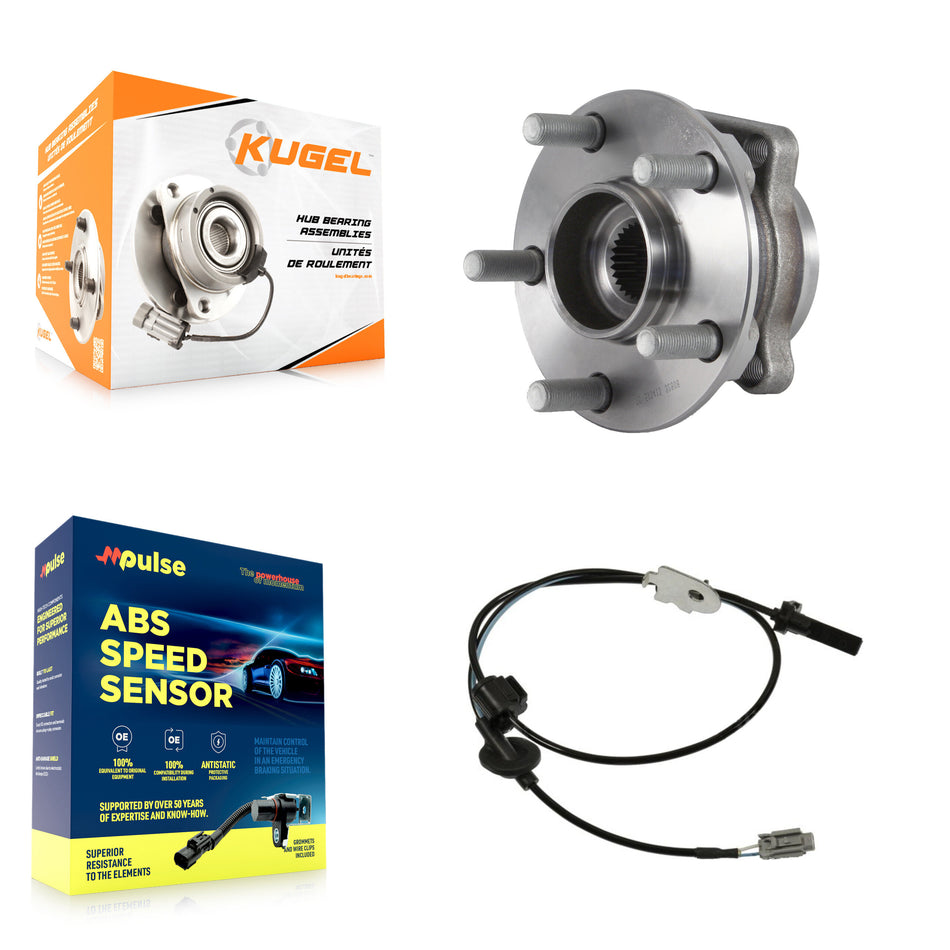 Front Wheel Hub Bearing Sensor Kit For Subaru Forester Impreza Crosstrek XV with Harness K7S-102256