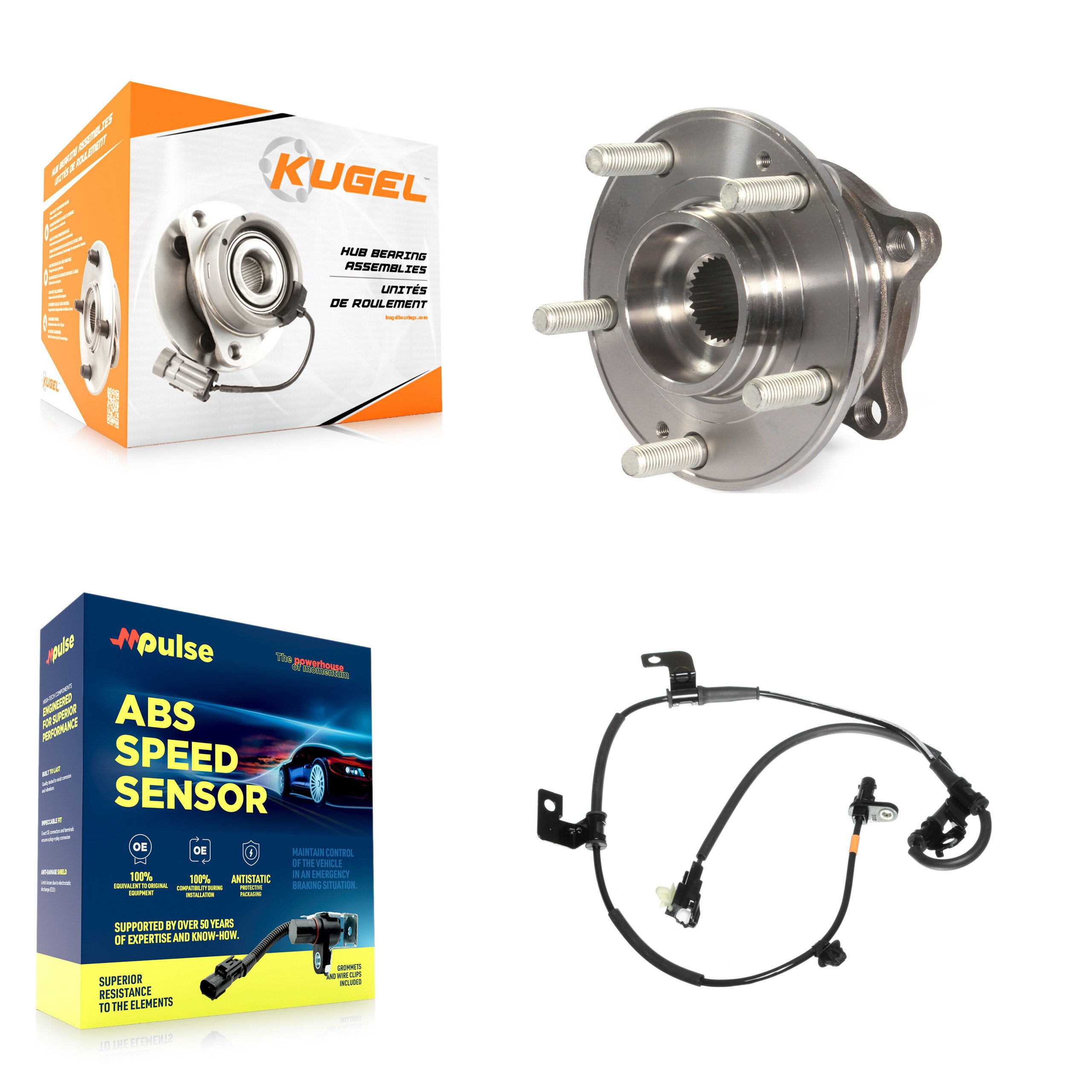 Front Wheel Hub Bearing & Sensor Kit For 2016 Kia Optima 2.4L with GAS engine 4-Wheel ABS K7S-102295