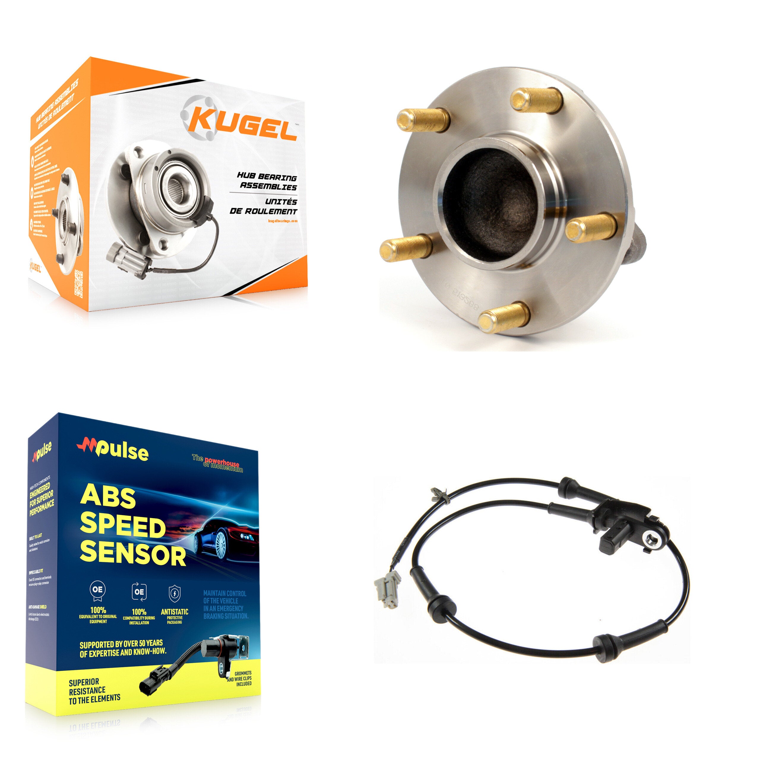 Front Wheel Hub Bearing And ABS Sensor Kit For INFINITI G35 Nissan 350Z K7S-102304