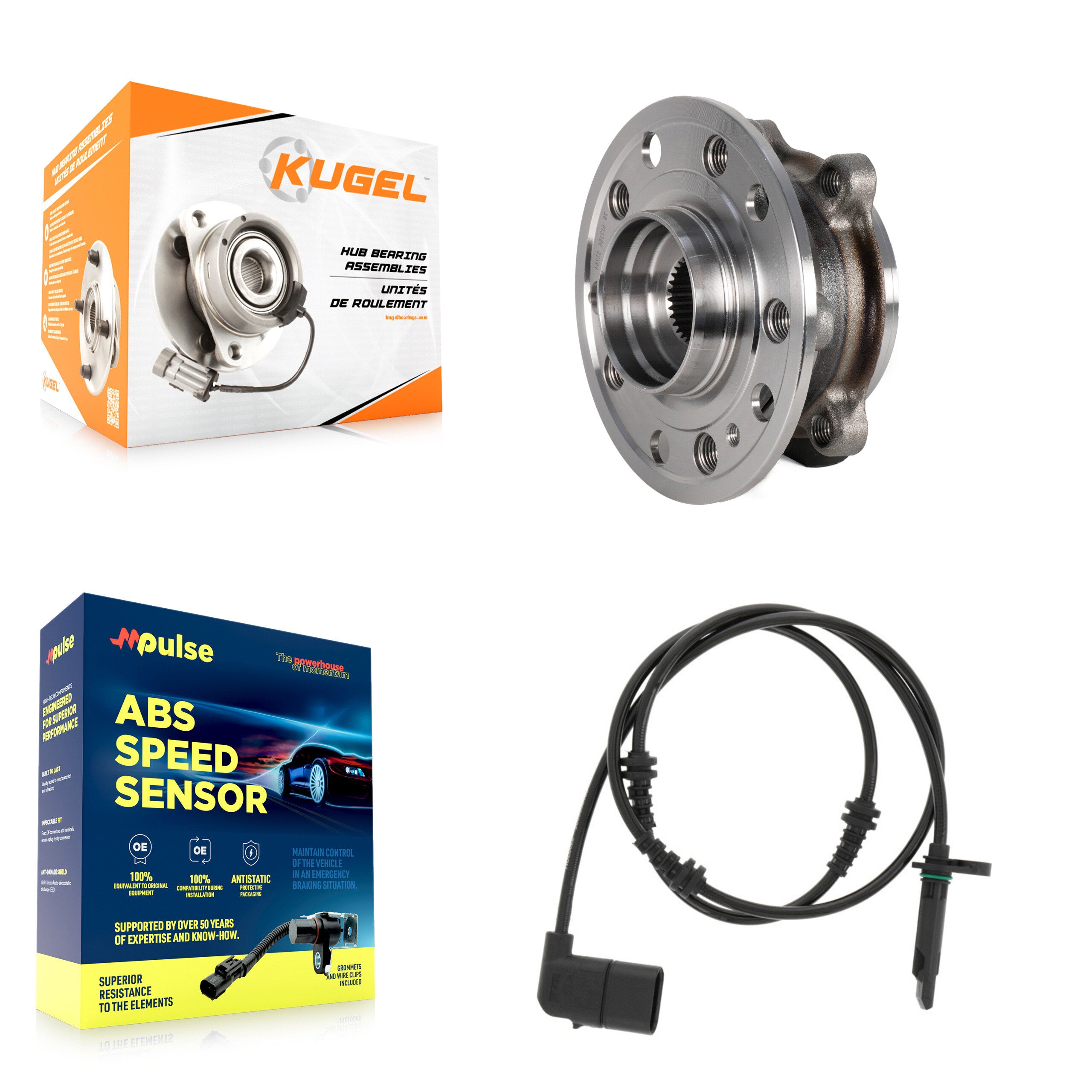 Front Wheel Hub Bearing And ABS Sensor Kit For Mercedes-Benz C300 with Harness K7S-102553