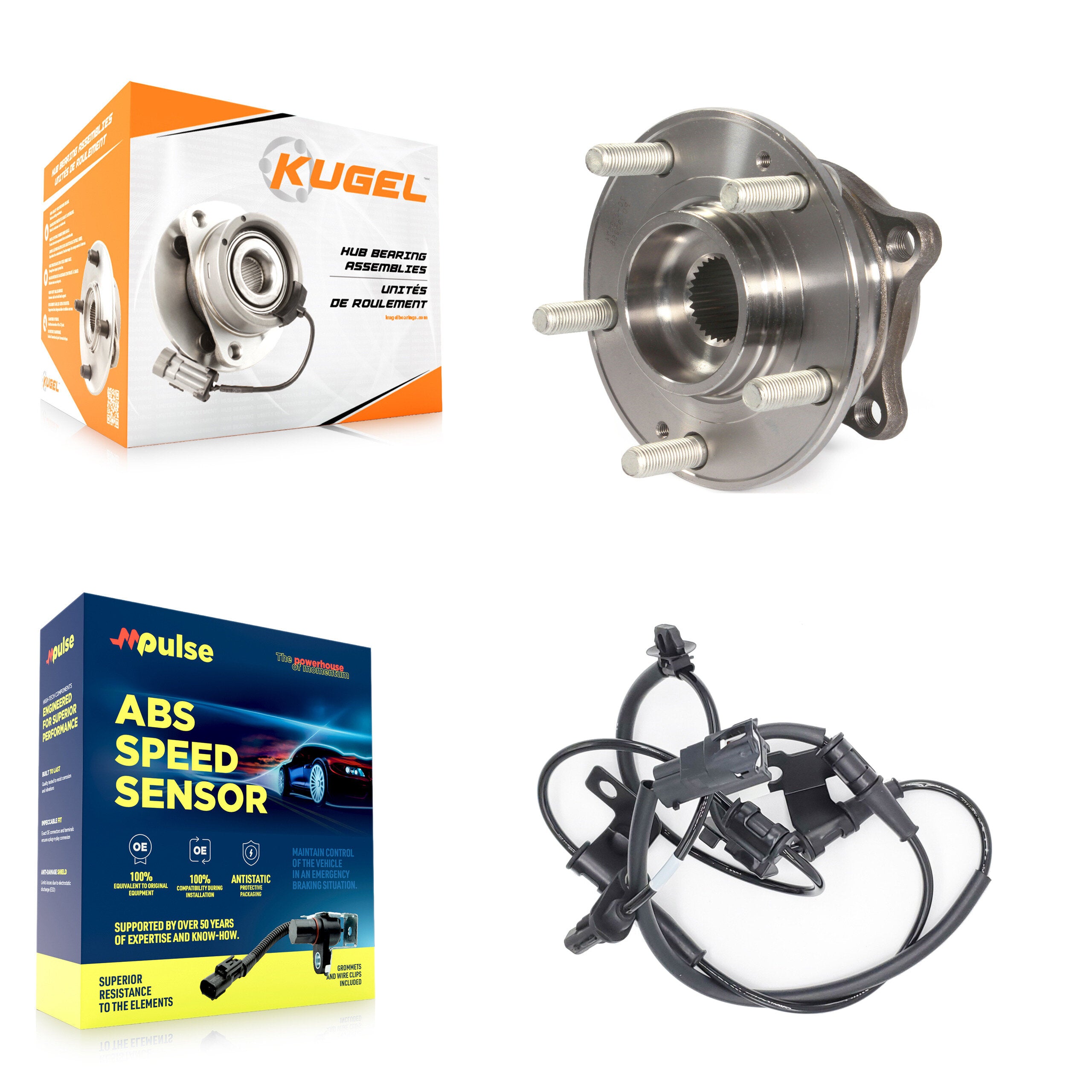 Front Wheel Hub Bearing And ABS Sensor Kit For 2015 Hyundai Sonata 2.4L with 4-Wheel K7S-102555