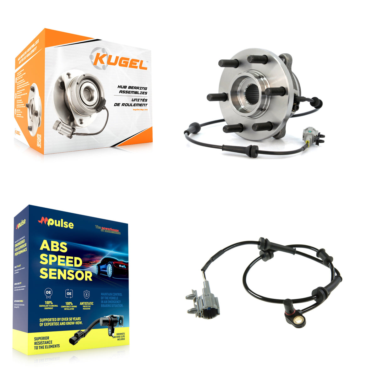 Front Wheel Hub Bearing Extra Sensor Kit For Nissan Frontier Suzuki Equator with Harness K7S-102578