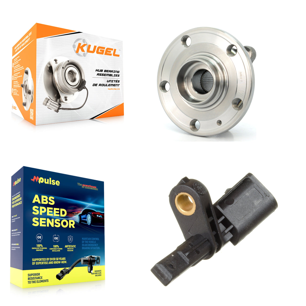 Front Wheel Hub Bearing Sensor Kit For Volkswagen Jetta Tiguan Passat Audi Beetle Q3 Eos K7S-102586