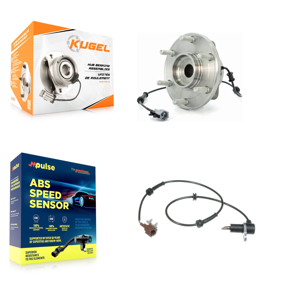 Front Wheel Hub Bearing Extra Sensor Kit For 2004 Nissan Pathfinder 3.5L with 4-Wheel ABS K7S-102607
